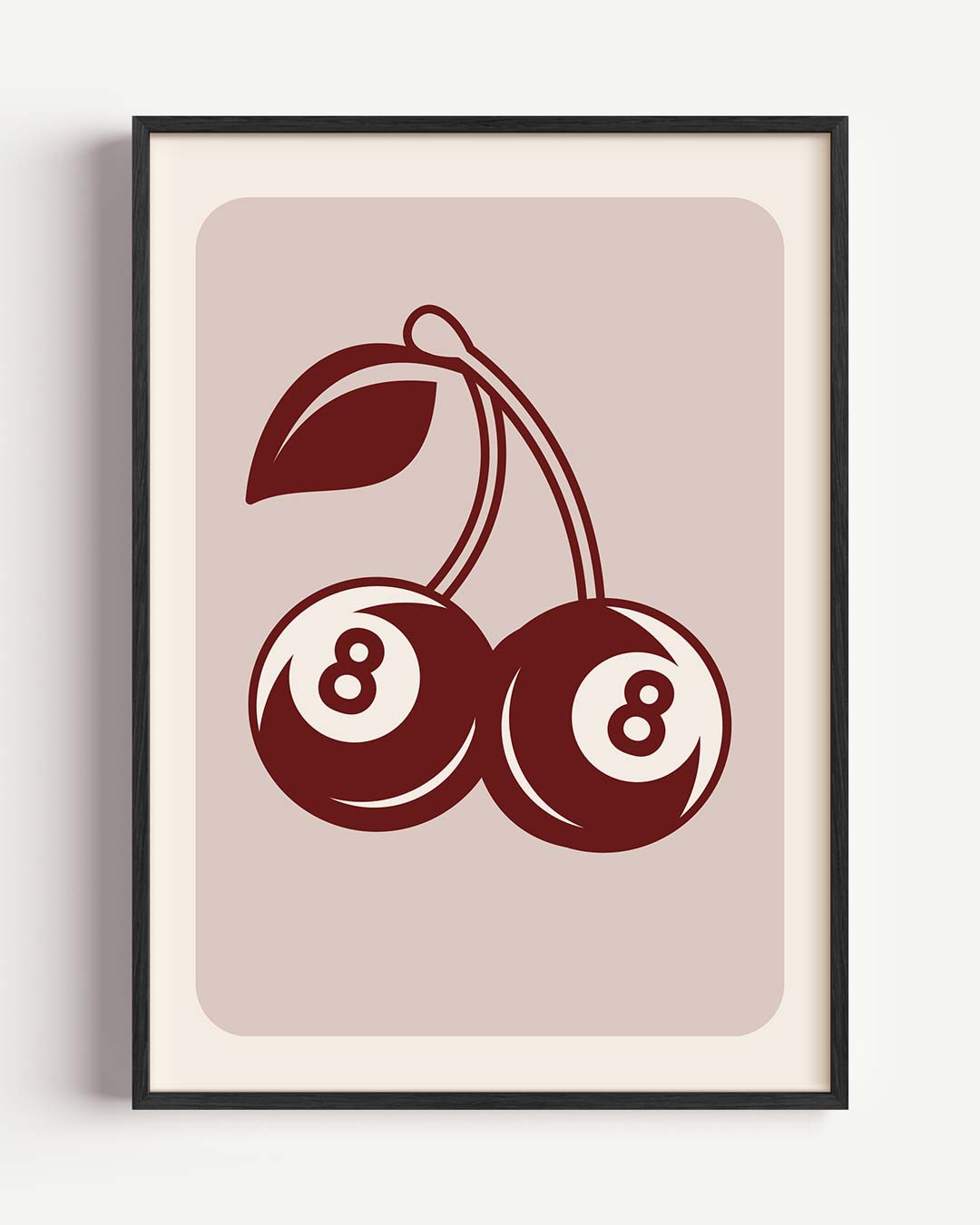 Vintage Kersen Biljart Poster