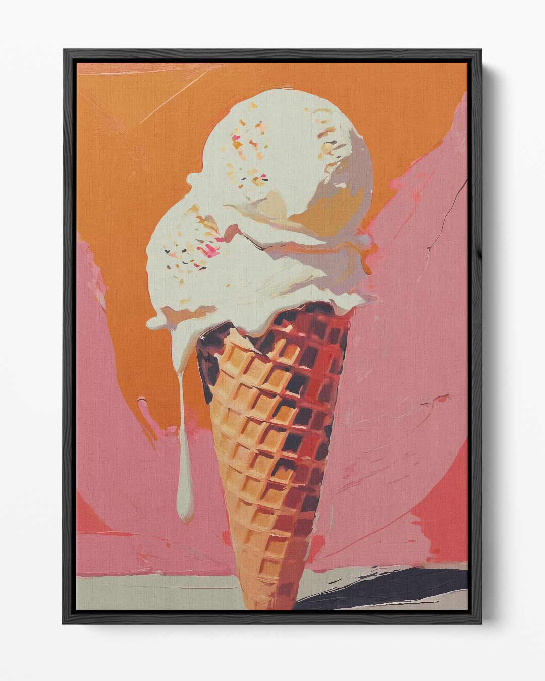 Verrukkelijke IJscone in Kunst Kunstwerk-canvas-dibond-plexiglas-wanddecoratie-WallArtistic