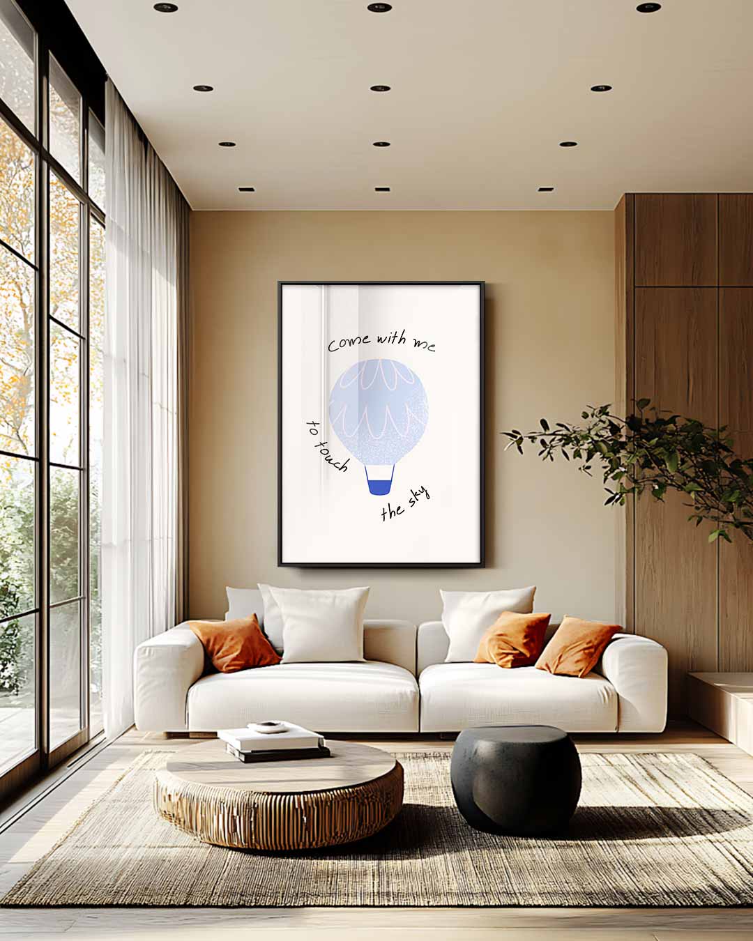 Dromen in Luchtballon Kunstwerk-canvas-dibond-plexiglas-wanddecoratie-WallArtistic