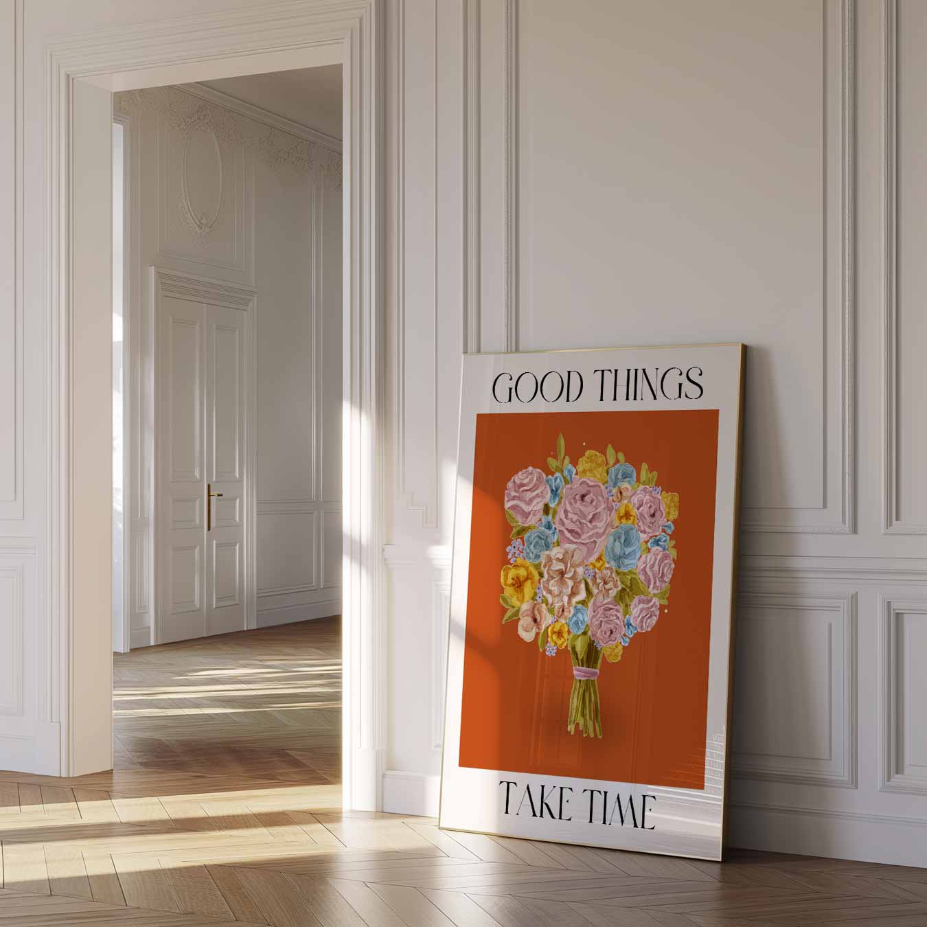 Bloemenpracht Poster met Inspirerende Tekst Poster