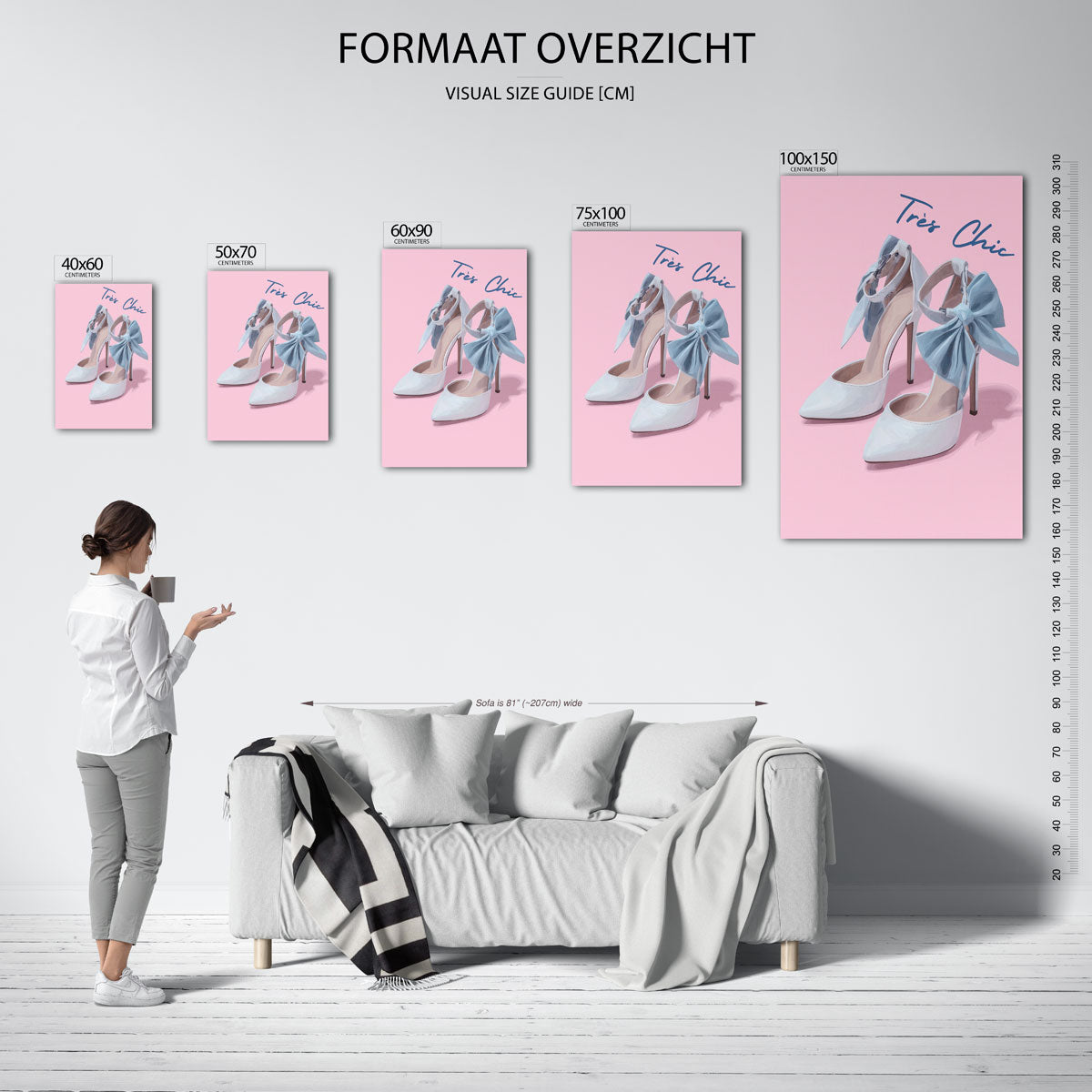 Elegante hakken Kunstwerk