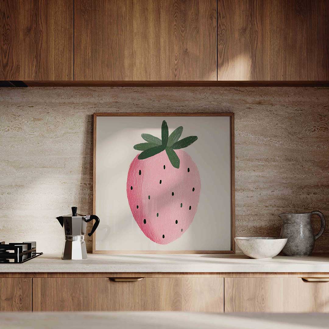 Aardbei illustratie Poster