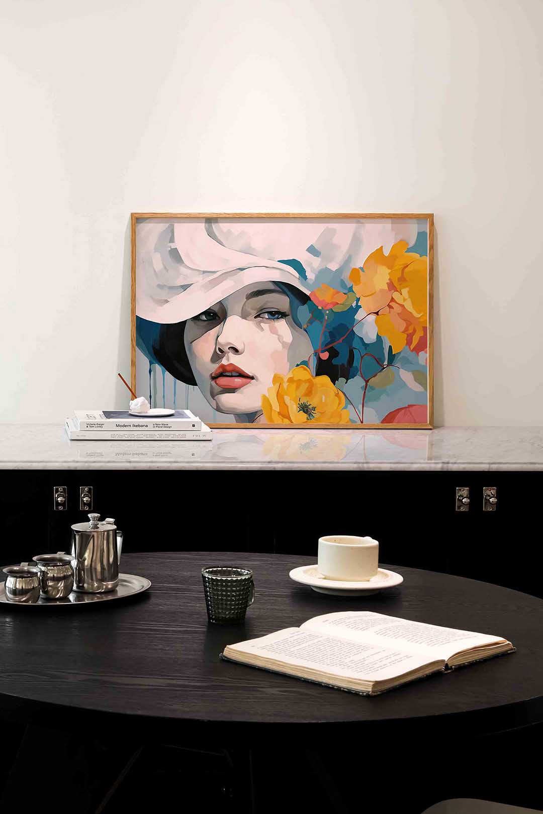 Vrouw met bloemen Poster