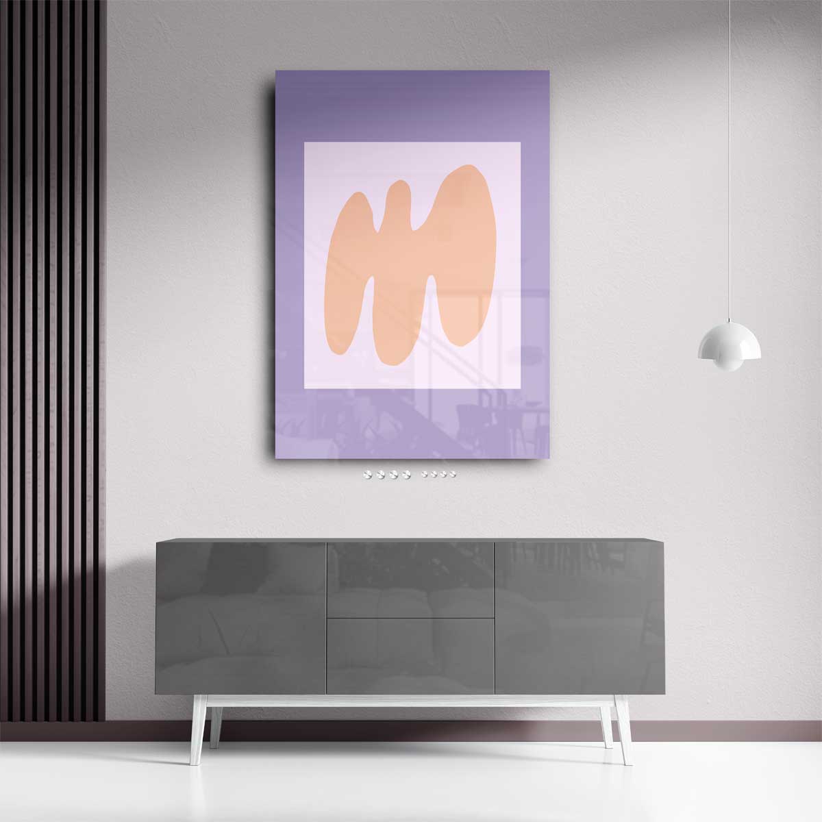 Zachte Aardetinten Abstractie Kunstwerk-canvas-dibond-plexiglas-wanddecoratie-WallArtistic