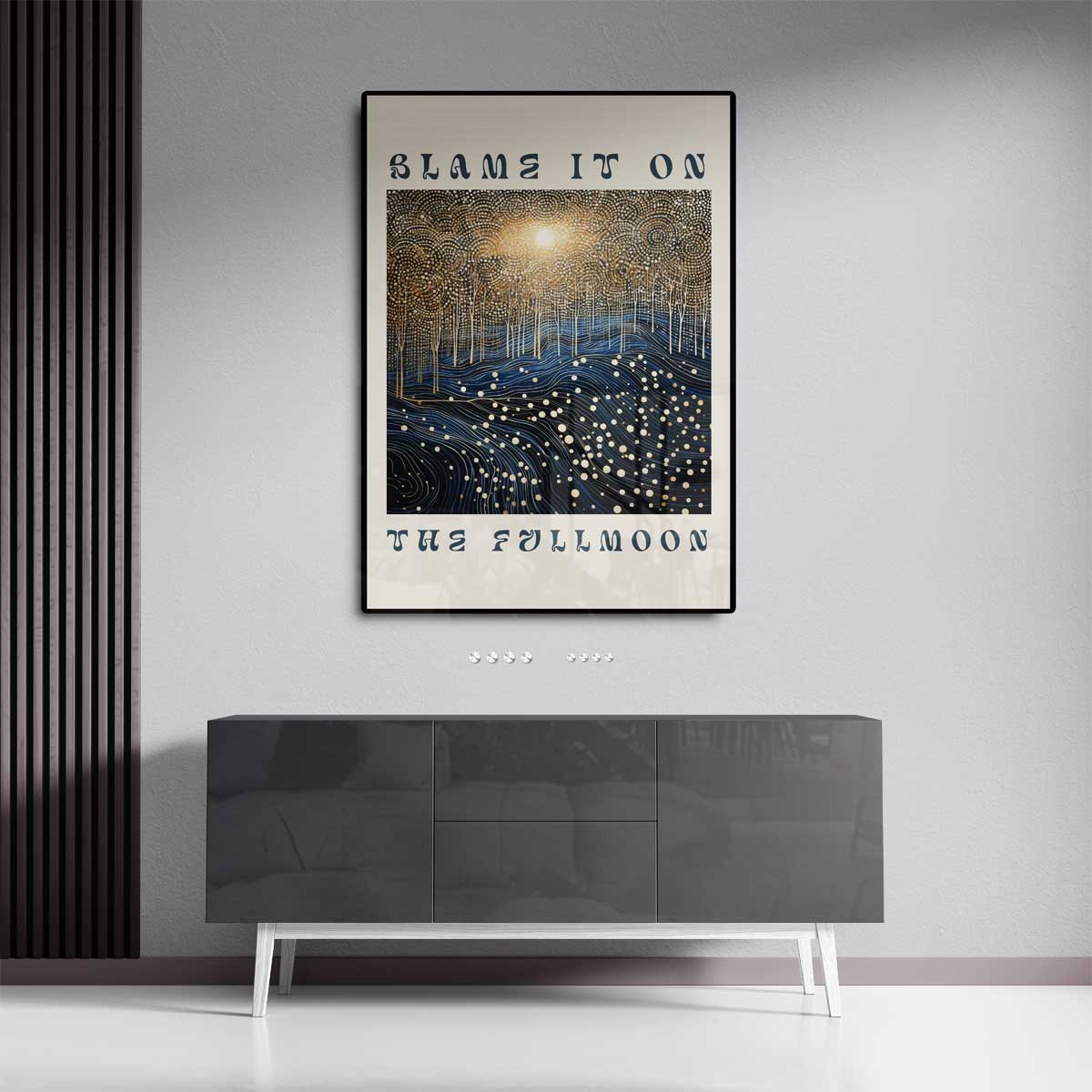 Blame It on the Full Moon Kunstwerk-canvas-dibond-plexiglas-wanddecoratie-WallArtistic