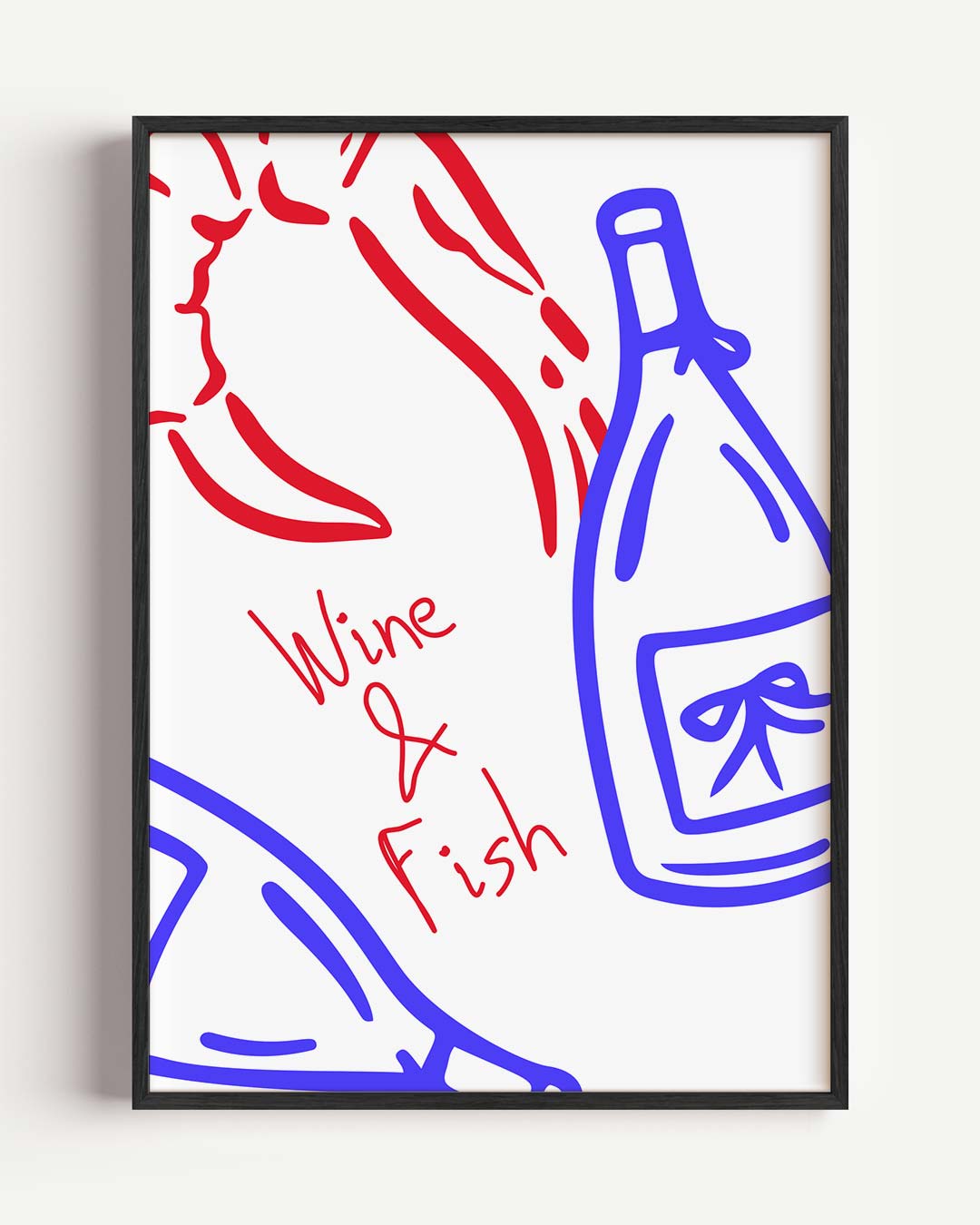Wijn & Vis Poster