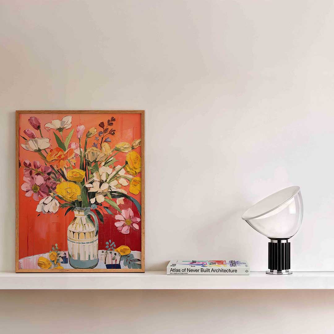 Bloemen in vaas Poster