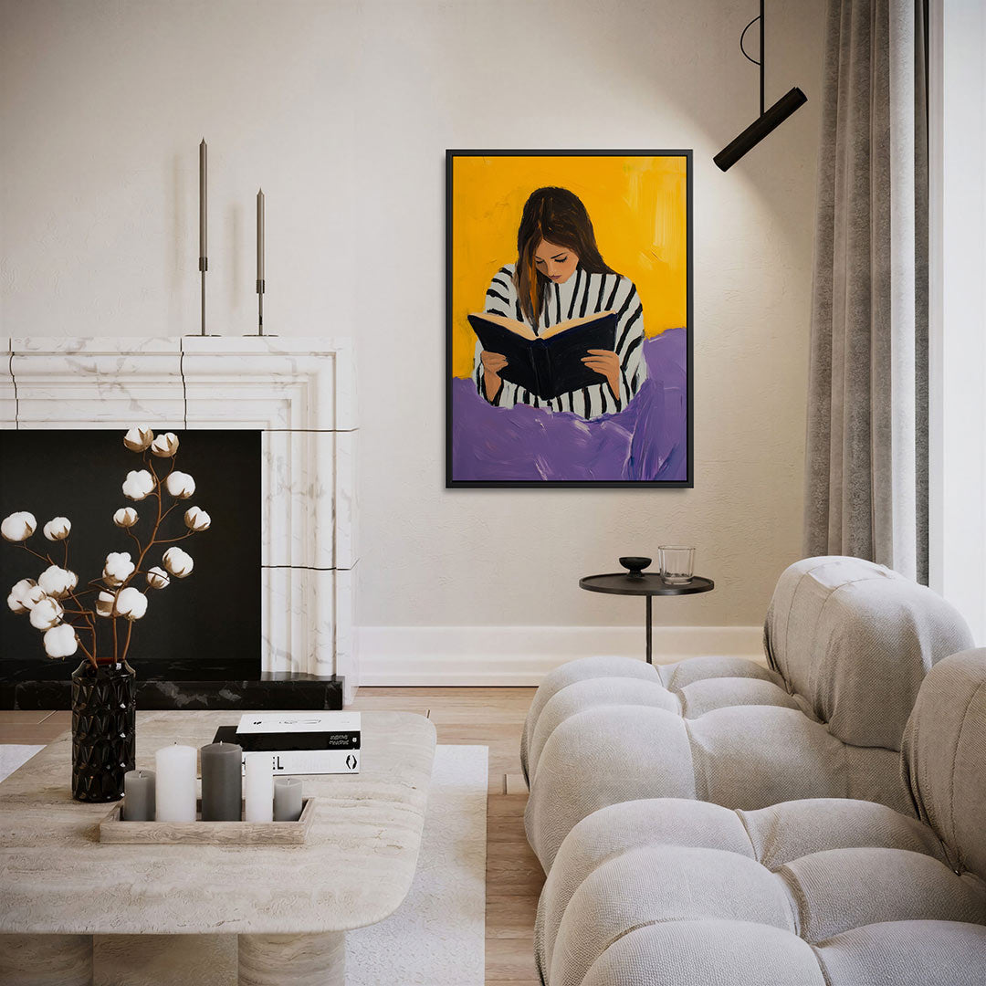 Lezende vrouw Kunstwerk