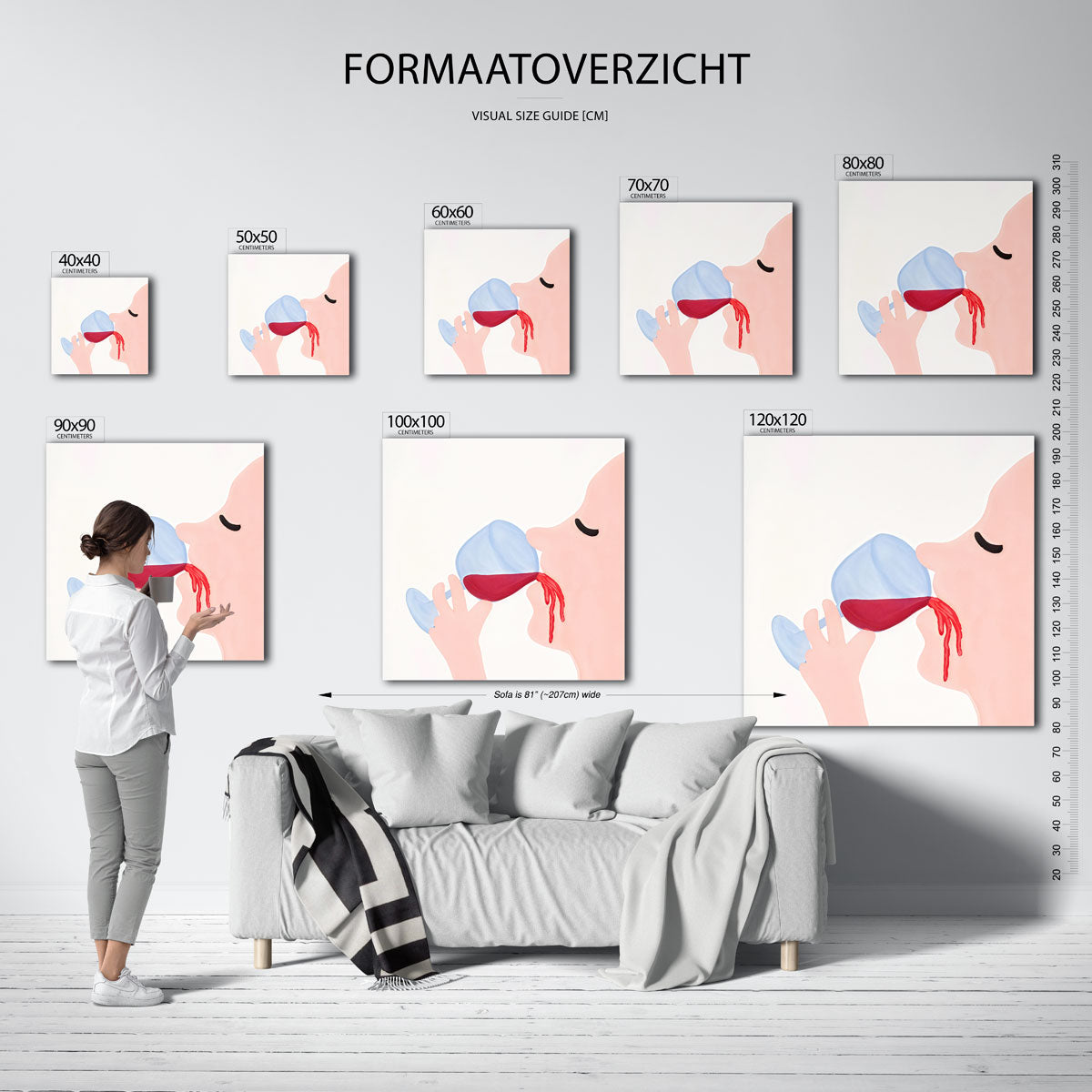 Persoon met wijnglas Poster