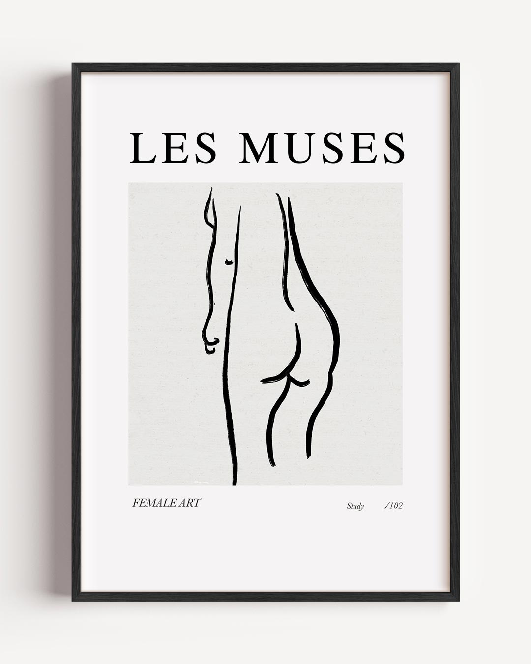 Elegante Lichaamslijn Illustratie Poster-WallArtistic