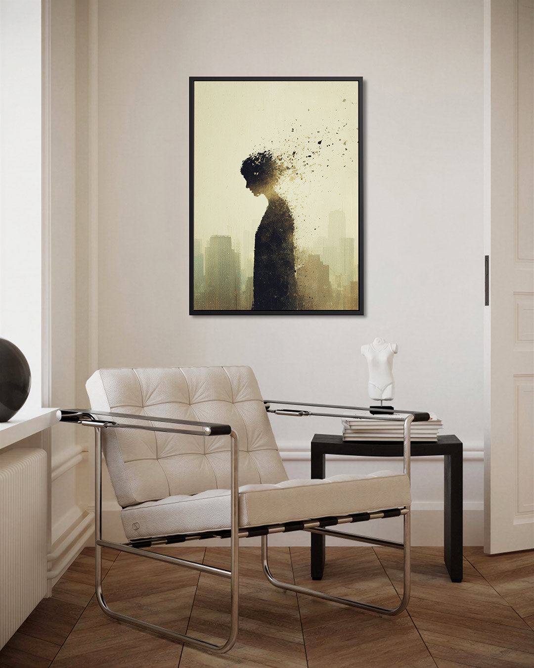 Vervagende silhouet Kunstwerk