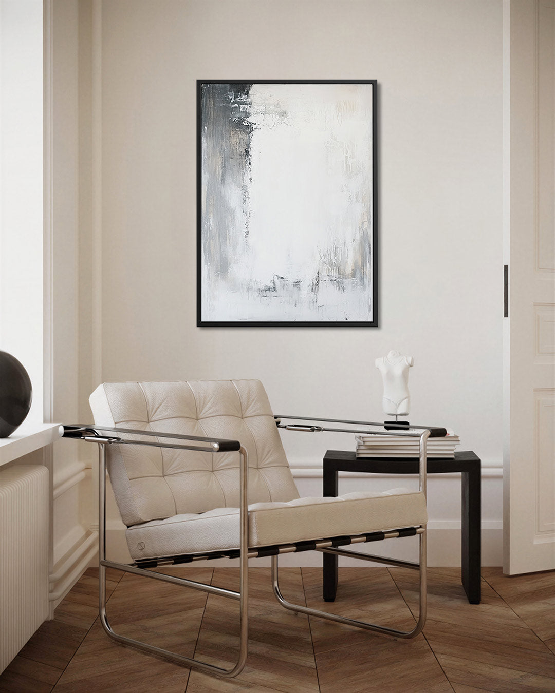 Neutrale kleurencompositie Kunstwerk