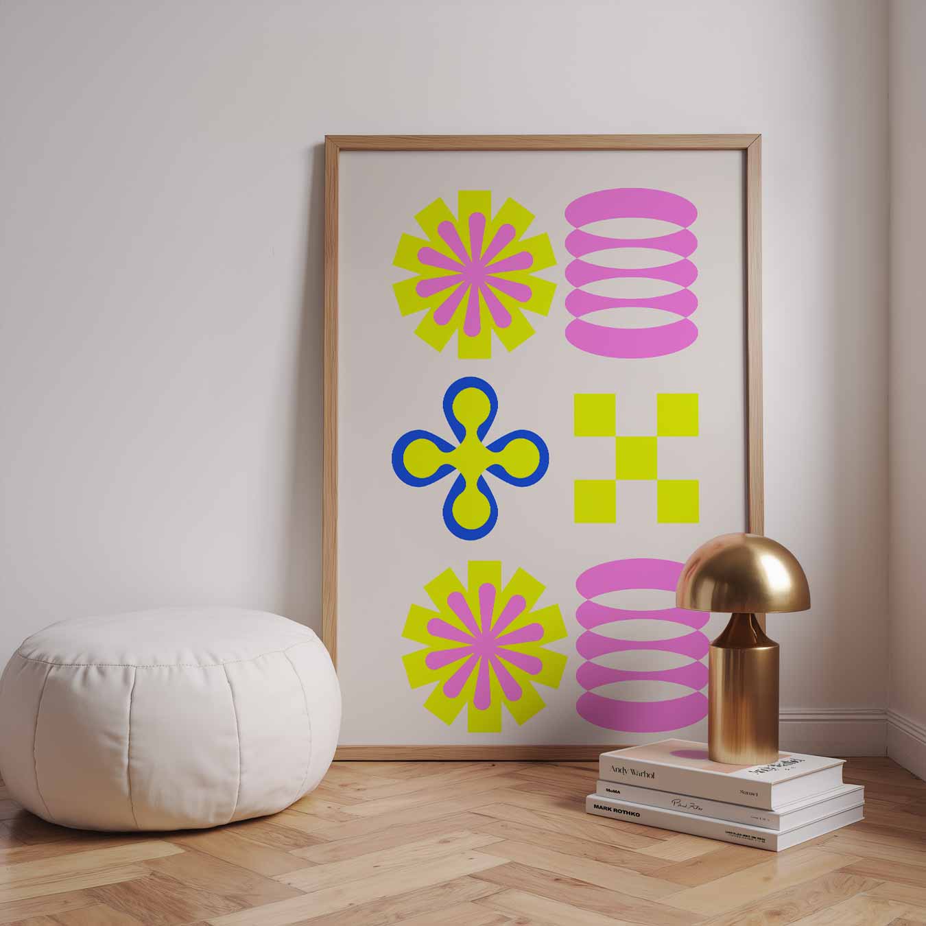 Retro Bloemenmix Poster