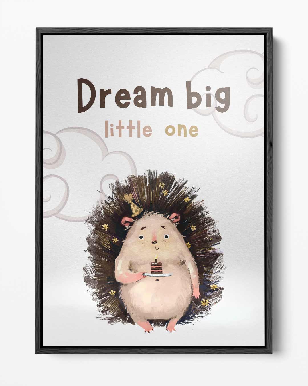 Dromerige Egel Kinderkamerposter Kunstwerk-canvas-dibond-plexiglas-wanddecoratie-WallArtistic