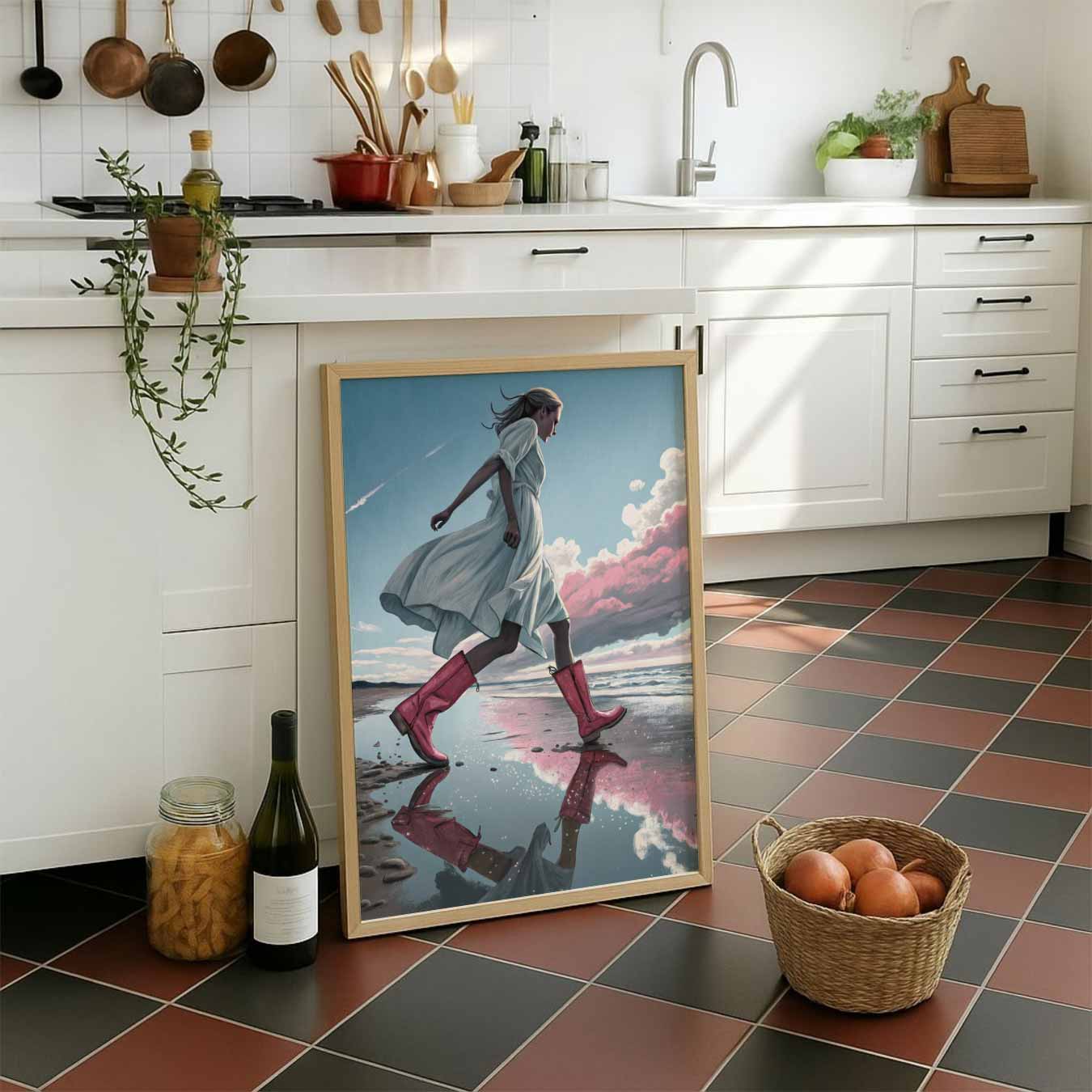 Dromerige Strandwandeling Poster