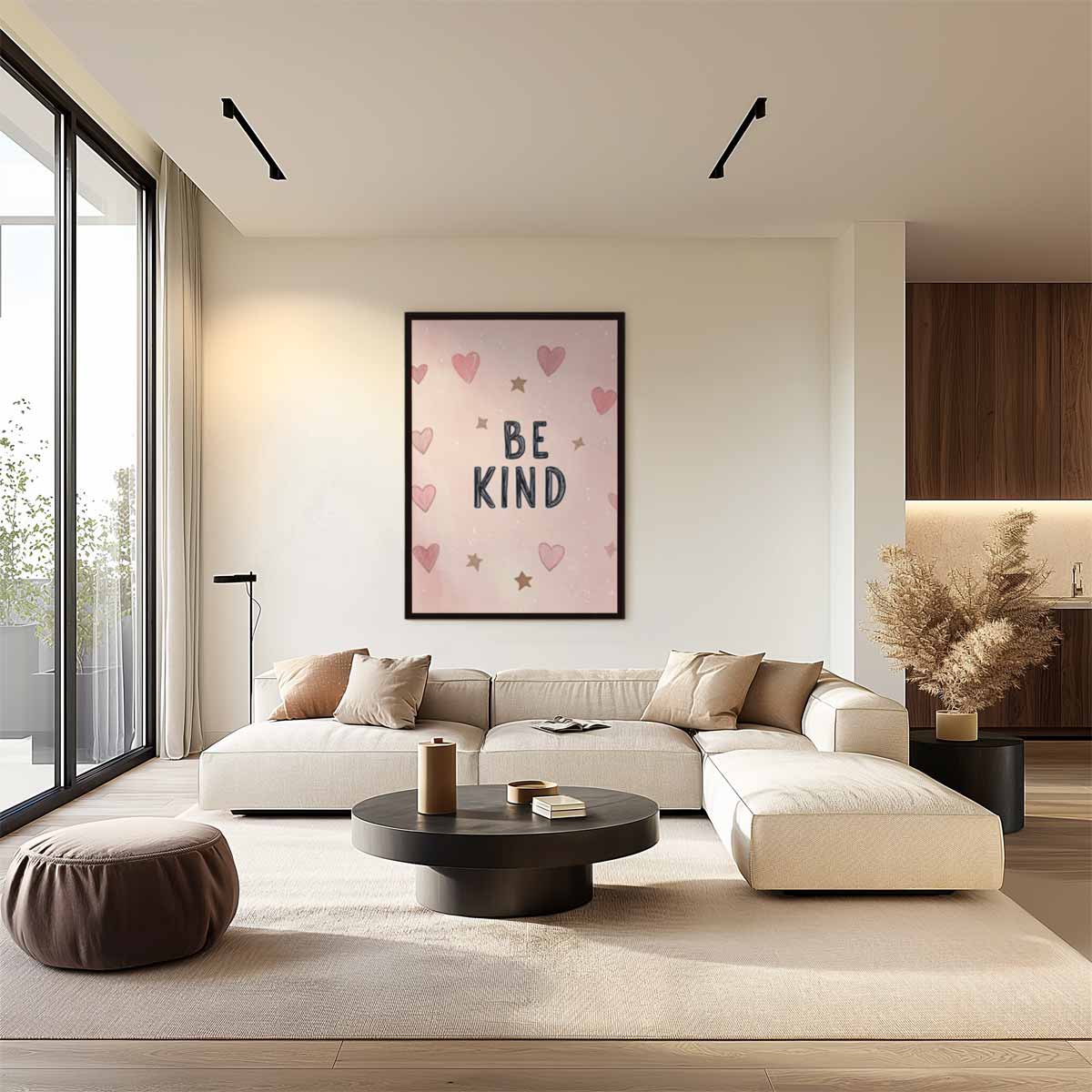 Be Kind Poster Kunstwerk-canvas-dibond-plexiglas-wanddecoratie-WallArtistic