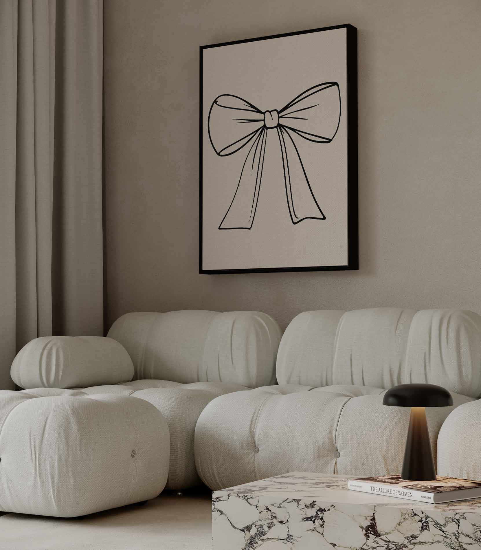 Elegante Strik Illustratie Kunstwerk-canvas-dibond-plexiglas-wanddecoratie-WallArtistic