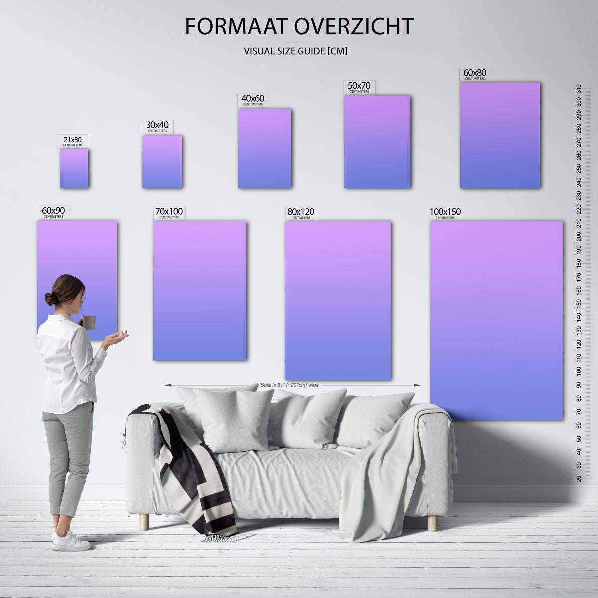 Paarse gradient Poster