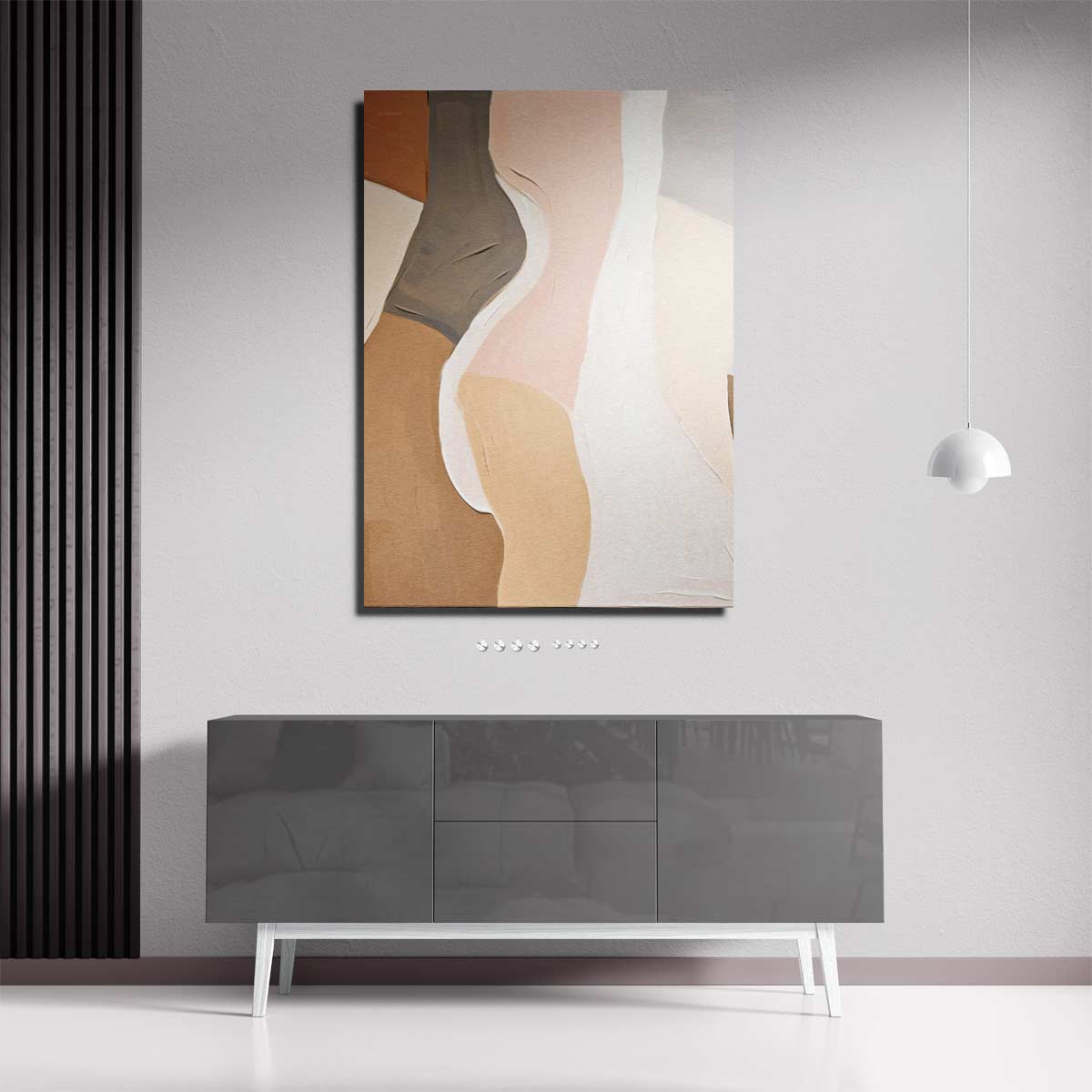 Abstracte Vormen in Zachte Tinten Kunstwerk-canvas-dibond-plexiglas-wanddecoratie-WallArtistic