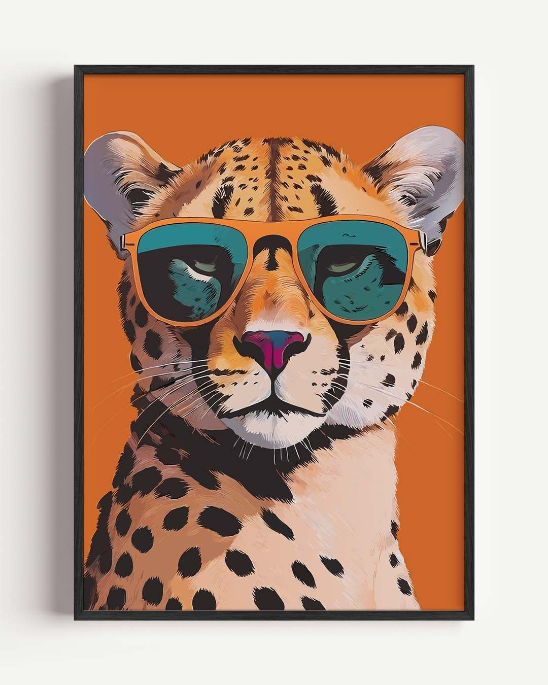 Hippe Cheetah Met Zonnebril Poster