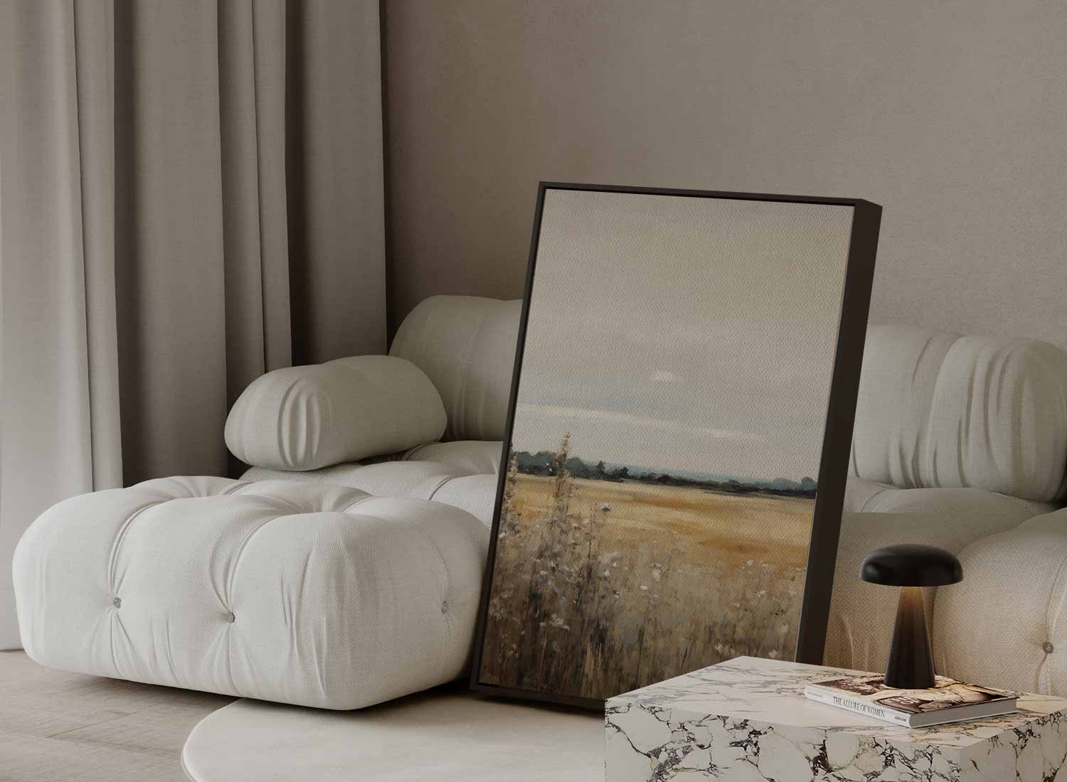 Rustieke Weide in de Herfst Kunstwerk-canvas-dibond-plexiglas-wanddecoratie-WallArtistic