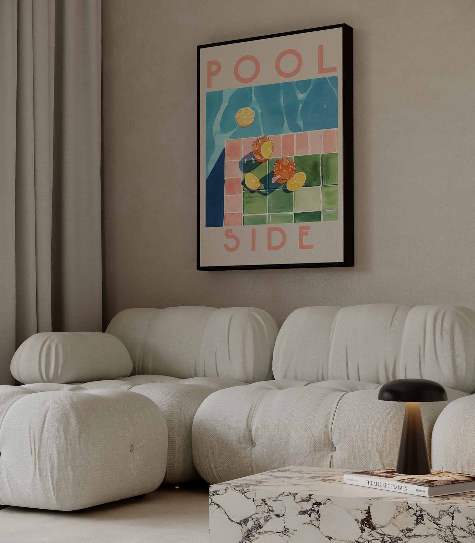 Poolside Dream Kunstwerk-canvas-dibond-plexiglas-wanddecoratie-WallArtistic
