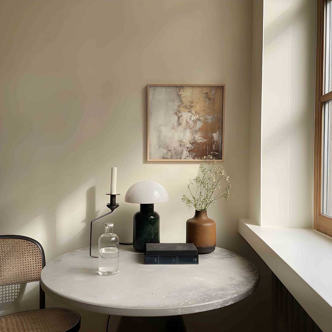 Goud en wit abstracte Poster