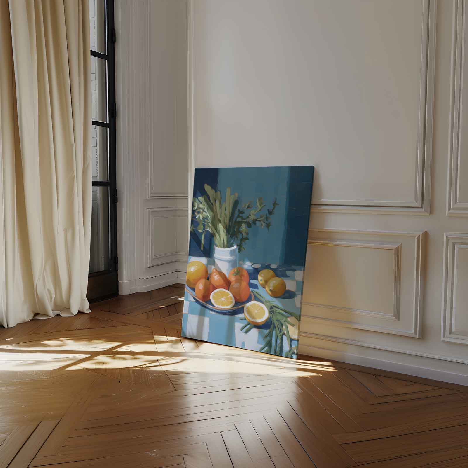 Frisse Citrussymfonie Kunstwerk-canvas-dibond-plexiglas-wanddecoratie-WallArtistic