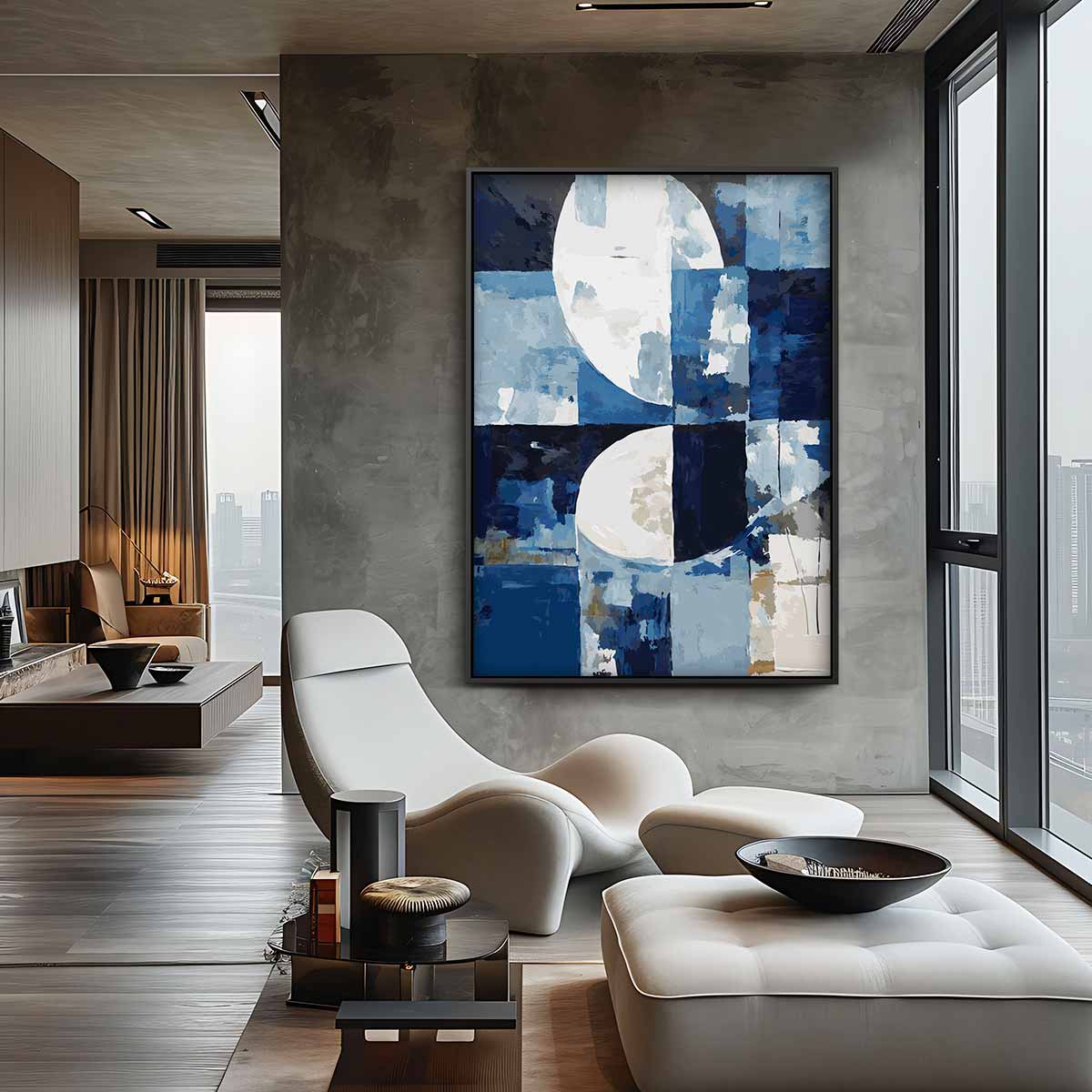 Nachtelijke Reflecties Kunstwerk-canvas-dibond-plexiglas-wanddecoratie-WallArtistic