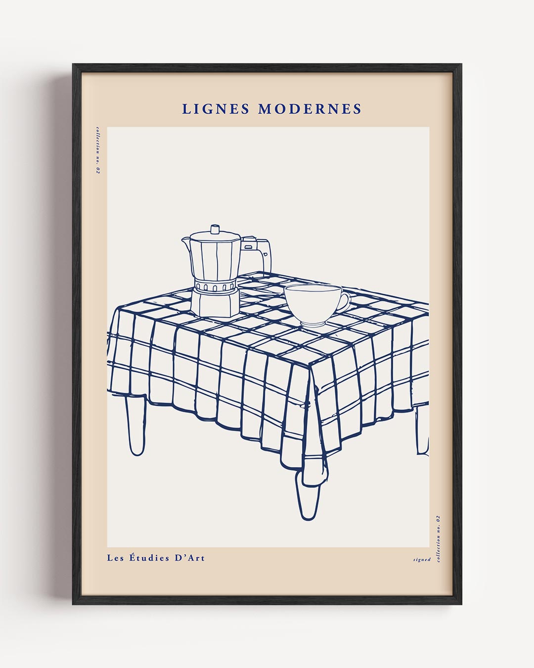 Moderne Lijnen Keukentafel Poster-WallArtistic