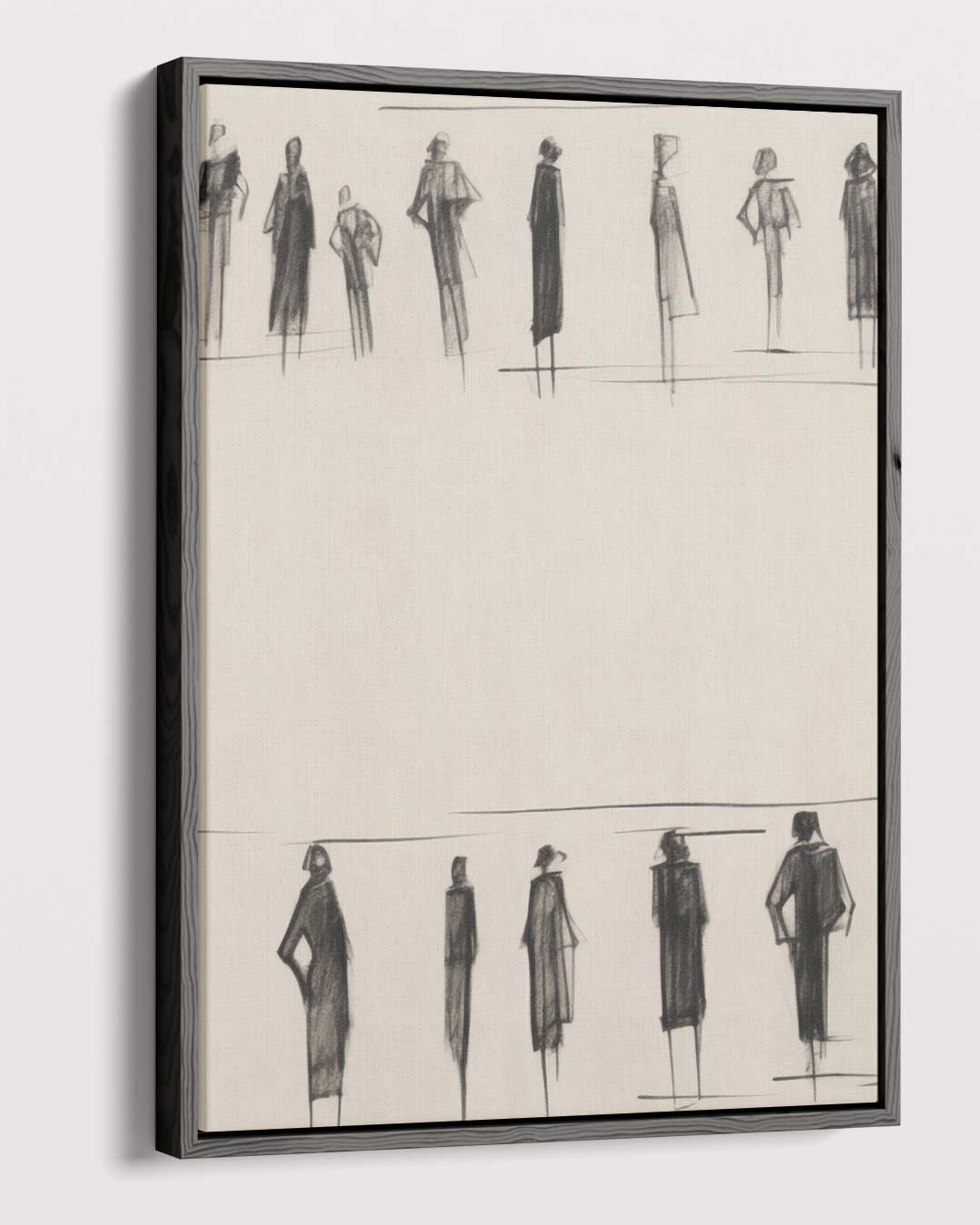 Lijnen van Menselijke Expressie Kunstwerk-canvas-dibond-plexiglas-wanddecoratie-WallArtistic