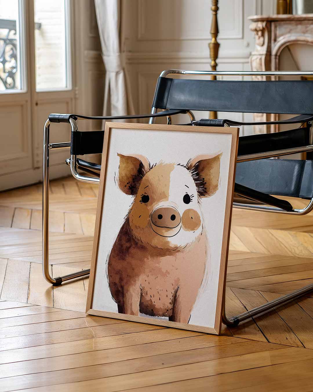 Schattige Varkensvriend Poster