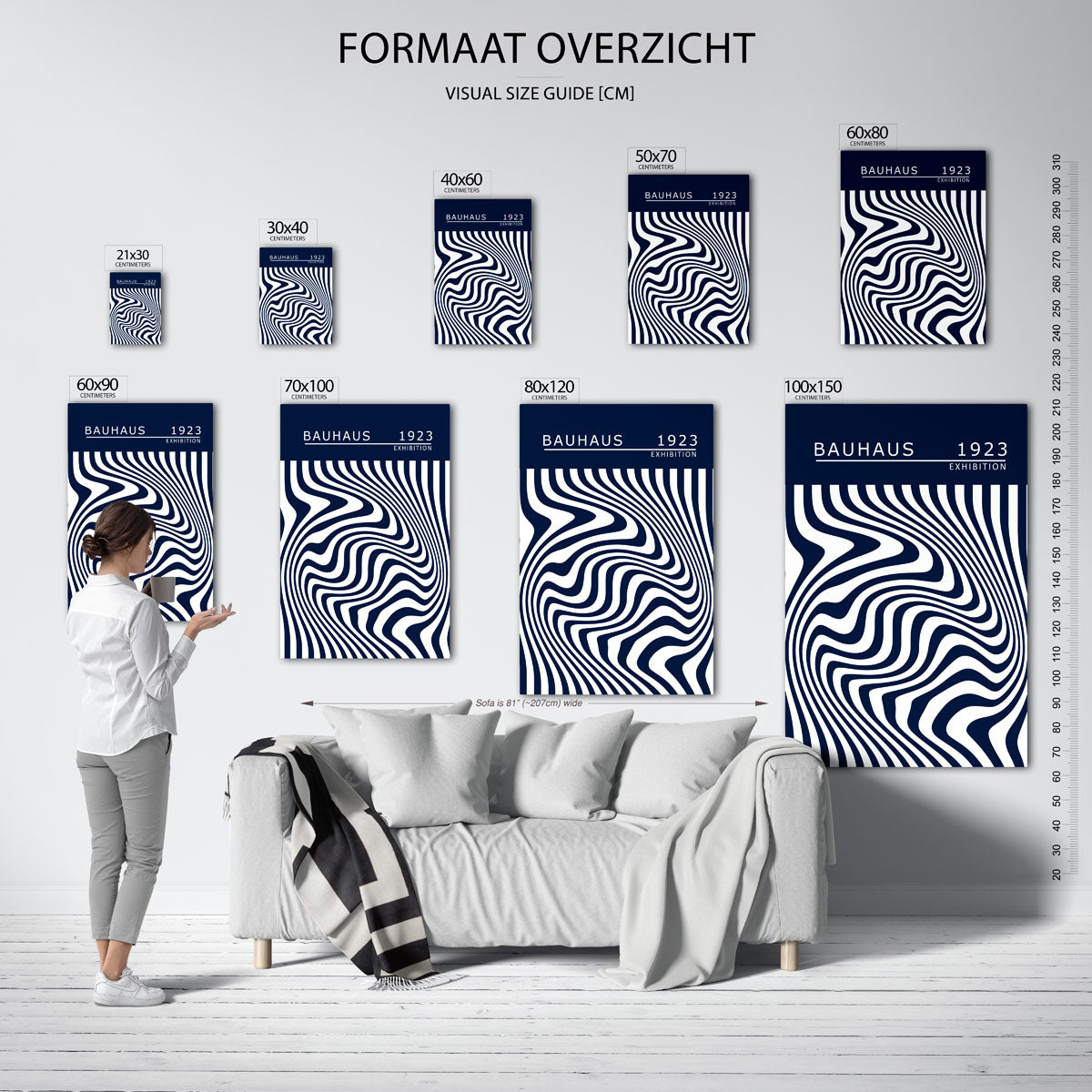 Golvend lijnenspel Poster