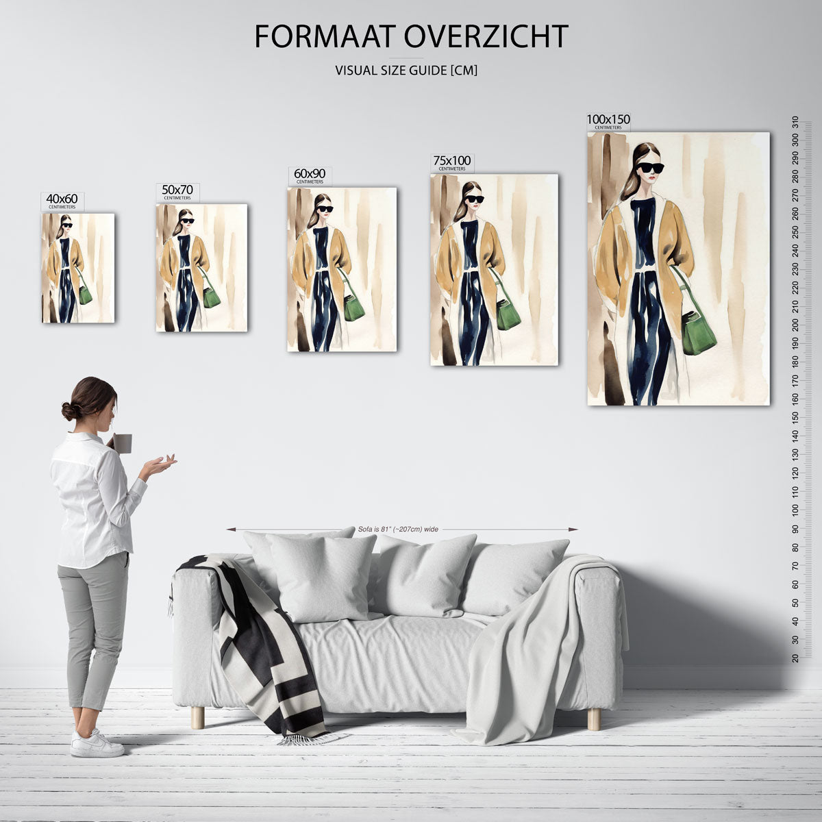 Mode illustratie vrouw Kunstwerk