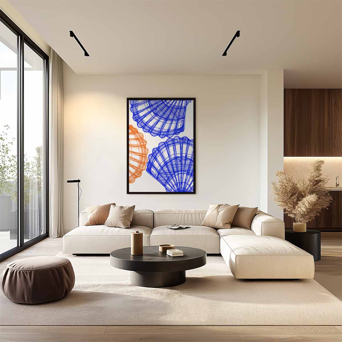 Zomerse Schelppatronen Kunstwerk-canvas-dibond-plexiglas-wanddecoratie-WallArtistic