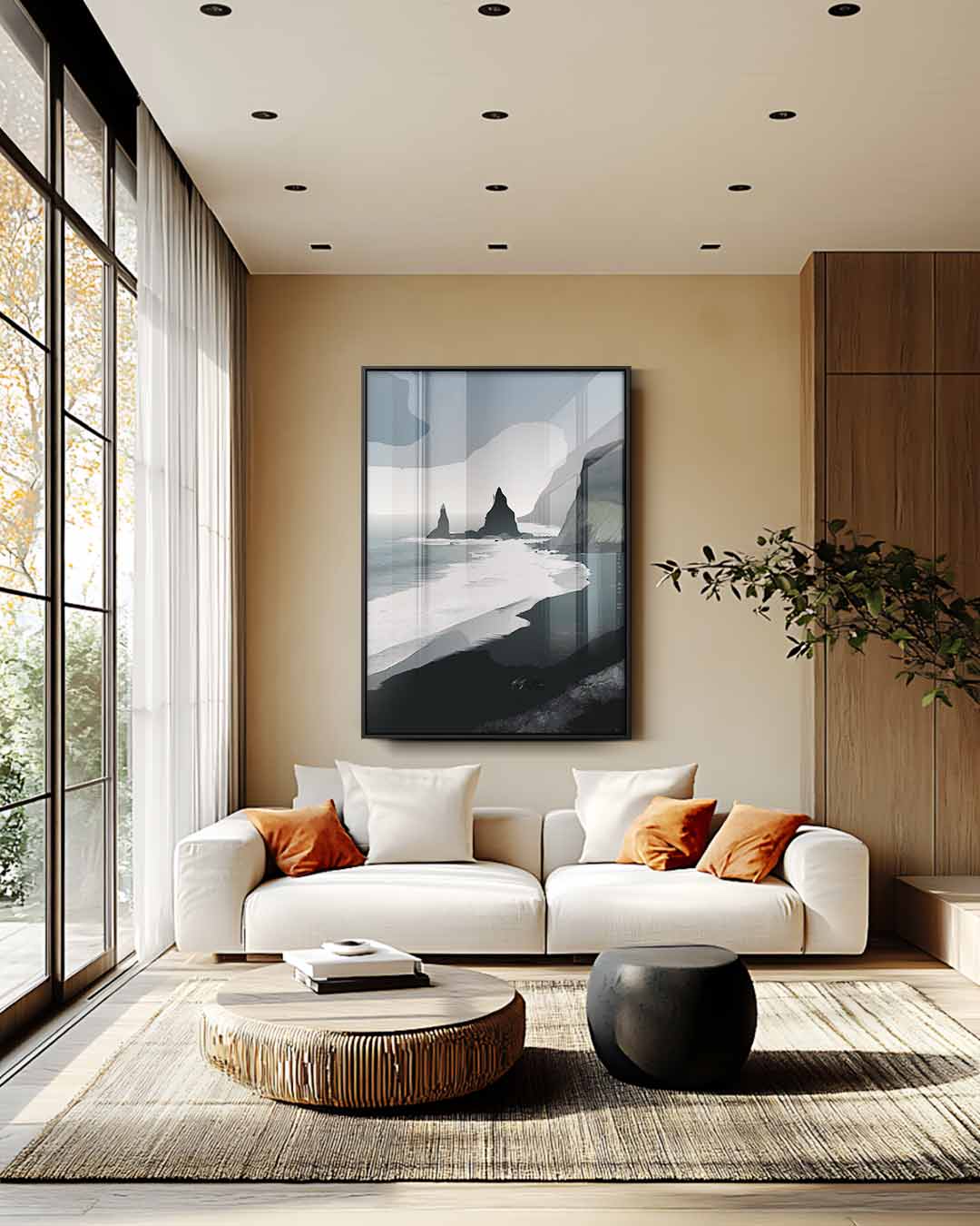 Mystieke Kustlijn Kunstwerk-canvas-dibond-plexiglas-wanddecoratie-WallArtistic