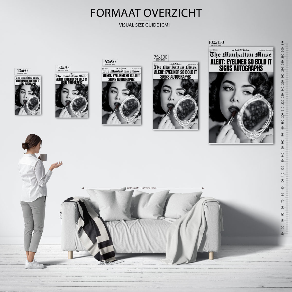 Glamoureuze blik Kunstwerk
