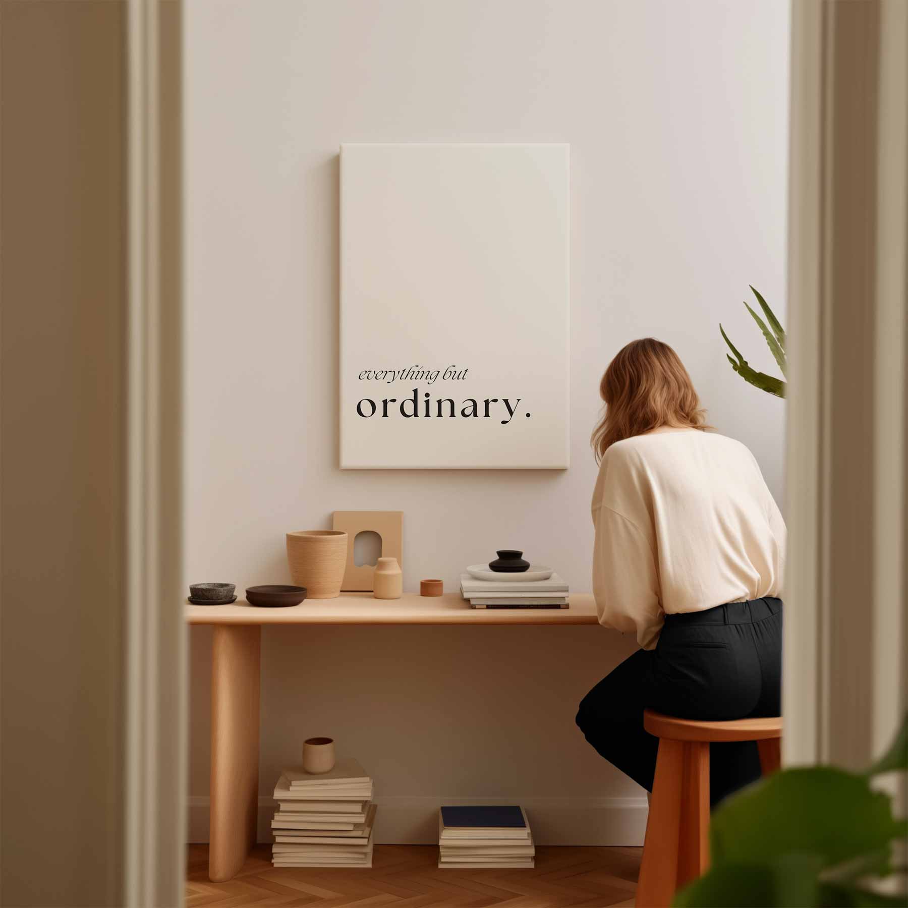 Allesbehalve Gewoon - Minimalistische Print Kunstwerk-canvas-dibond-plexiglas-wanddecoratie-WallArtistic