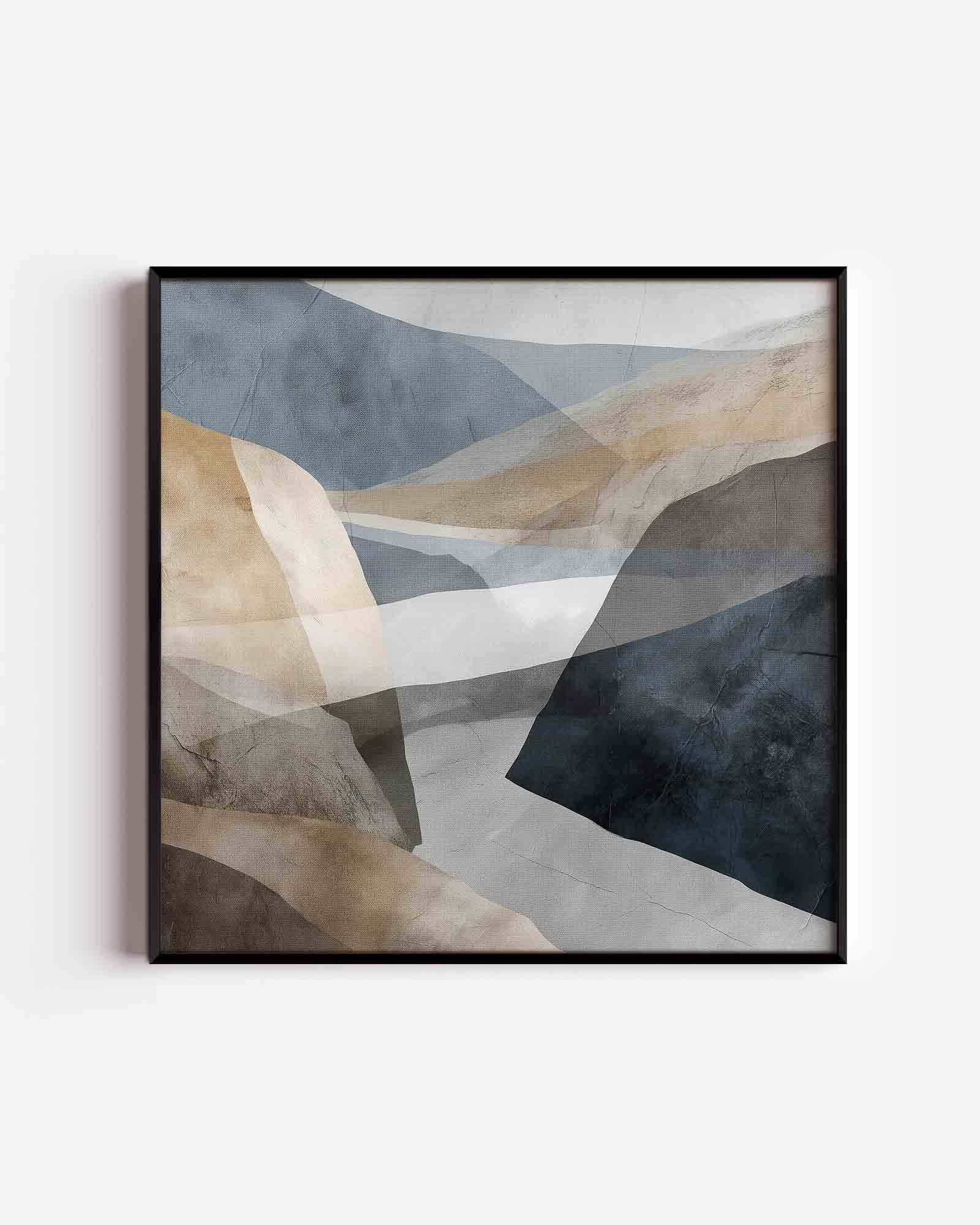 Abstracte landschapsvormen Poster