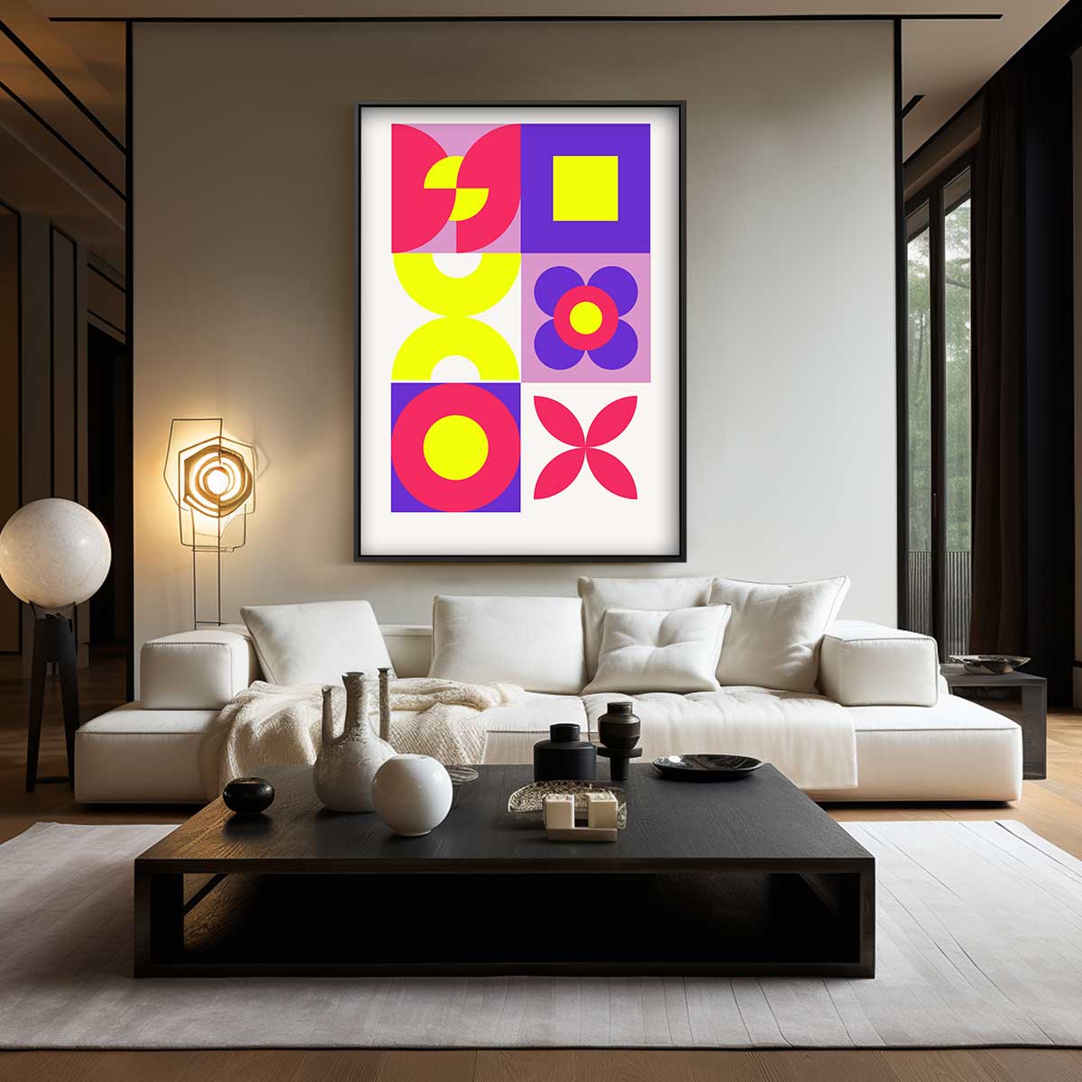 Bloemen Abstract Schilderij Kunstwerk-canvas-dibond-plexiglas-wanddecoratie-WallArtistic