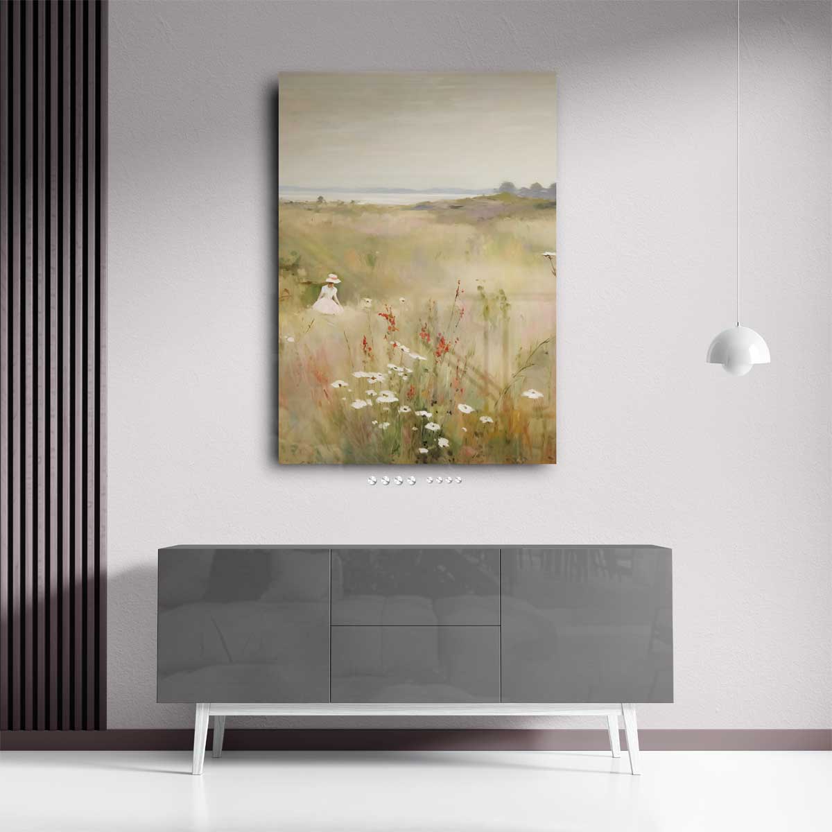 Vredig Zomerlandschap Kunstwerk-canvas-dibond-plexiglas-wanddecoratie-WallArtistic