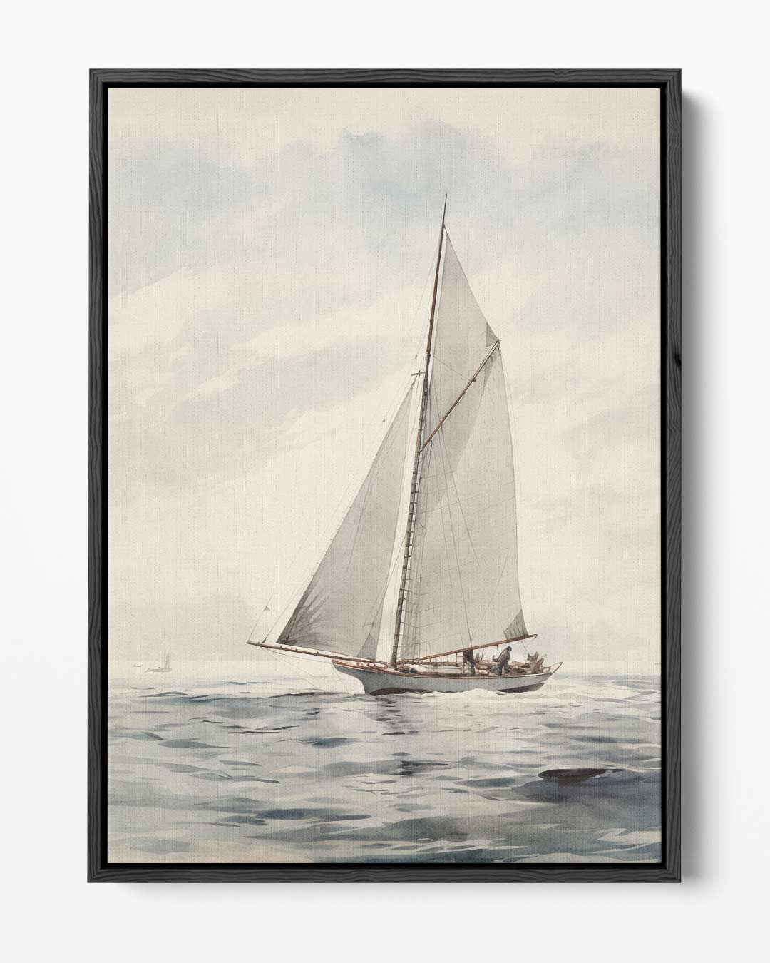 Zeilboot op een Rustige Zee Kunstwerk-canvas-dibond-plexiglas-wanddecoratie-WallArtistic