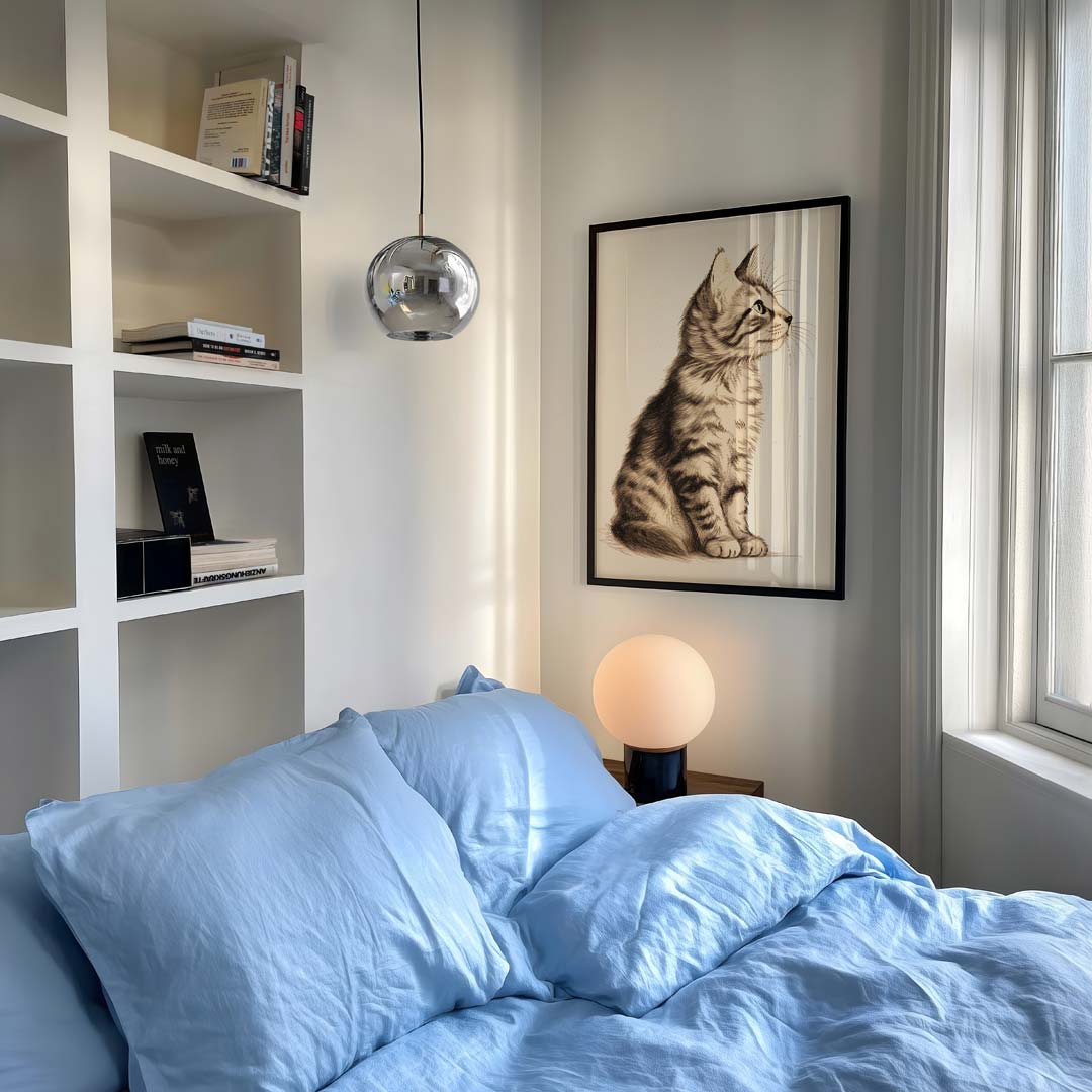 Schattige Kat Tekening Poster-WallArtistic