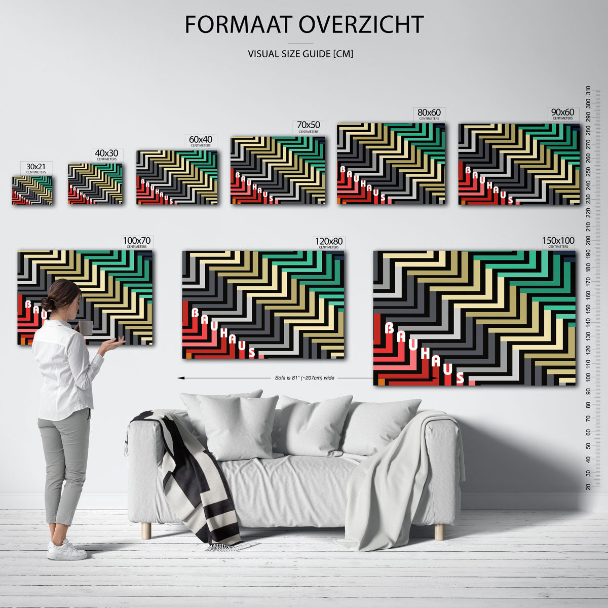 Vormritme en kleur Poster