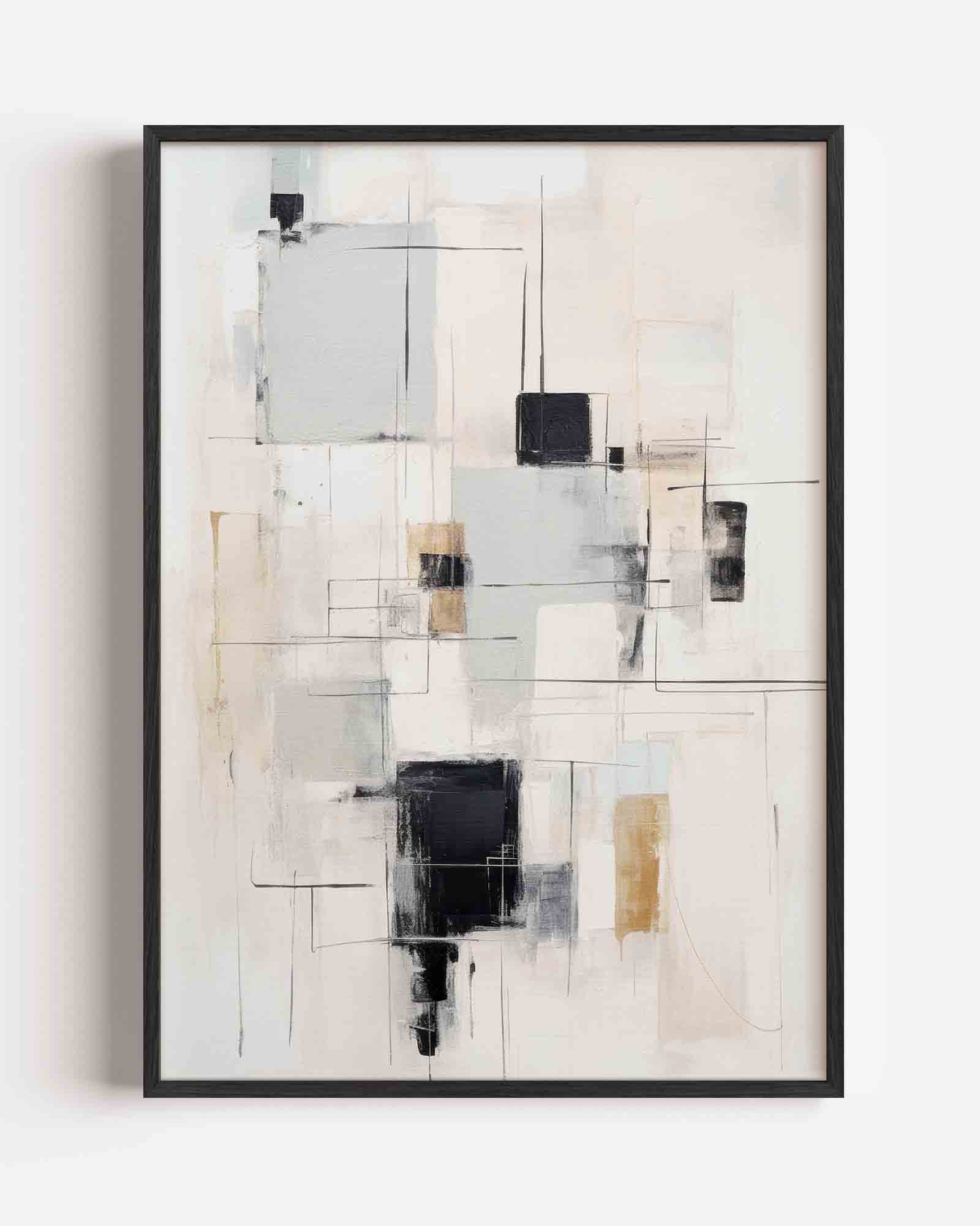 Abstracte lijnen en vlakken Poster