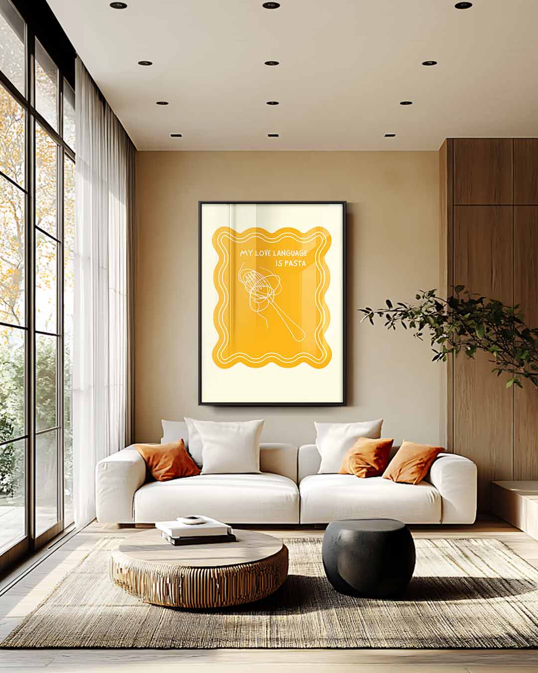 Pasta Liefde Teken Kunstwerk-canvas-dibond-plexiglas-wanddecoratie-WallArtistic