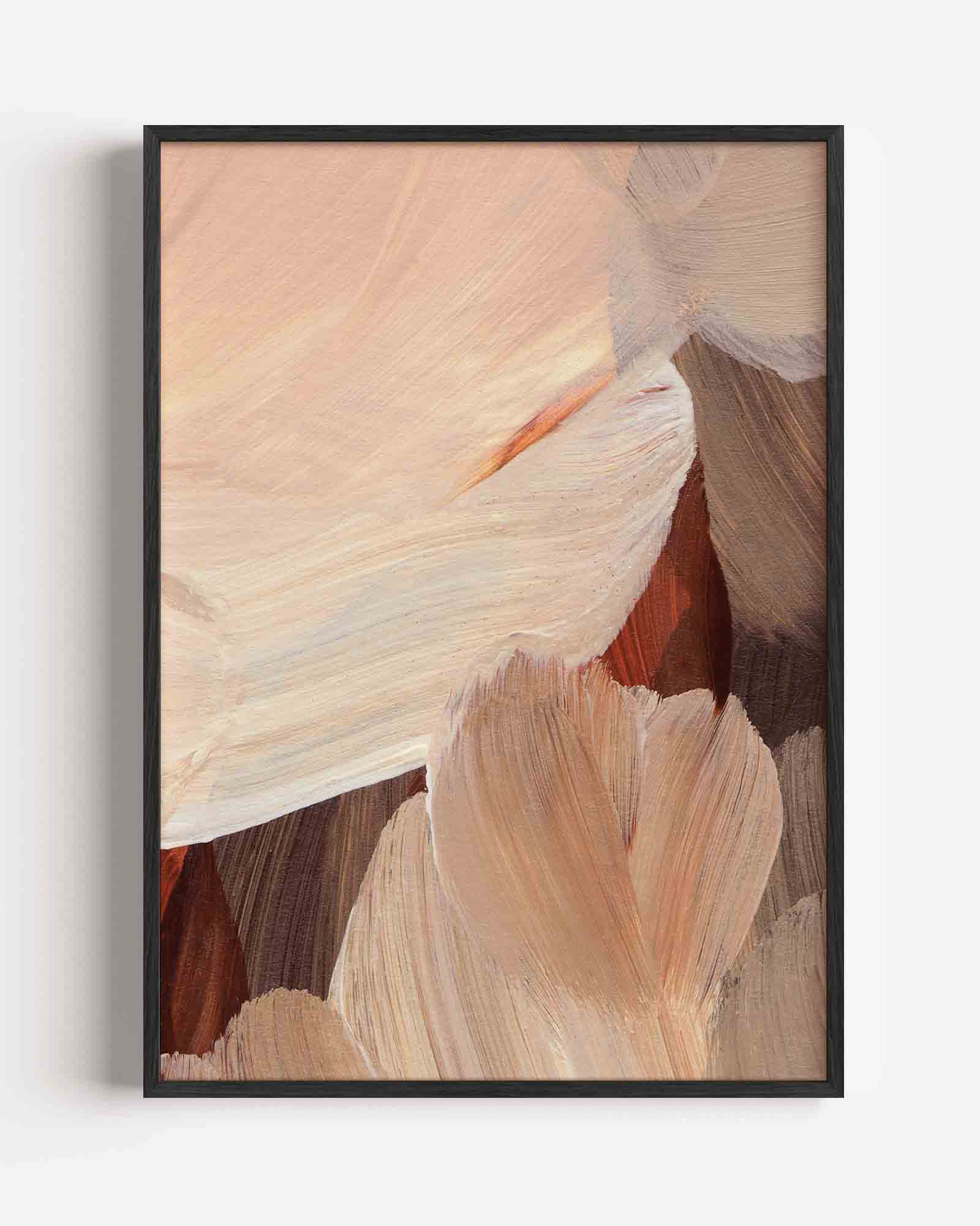 Abstracte penseelstreken Poster