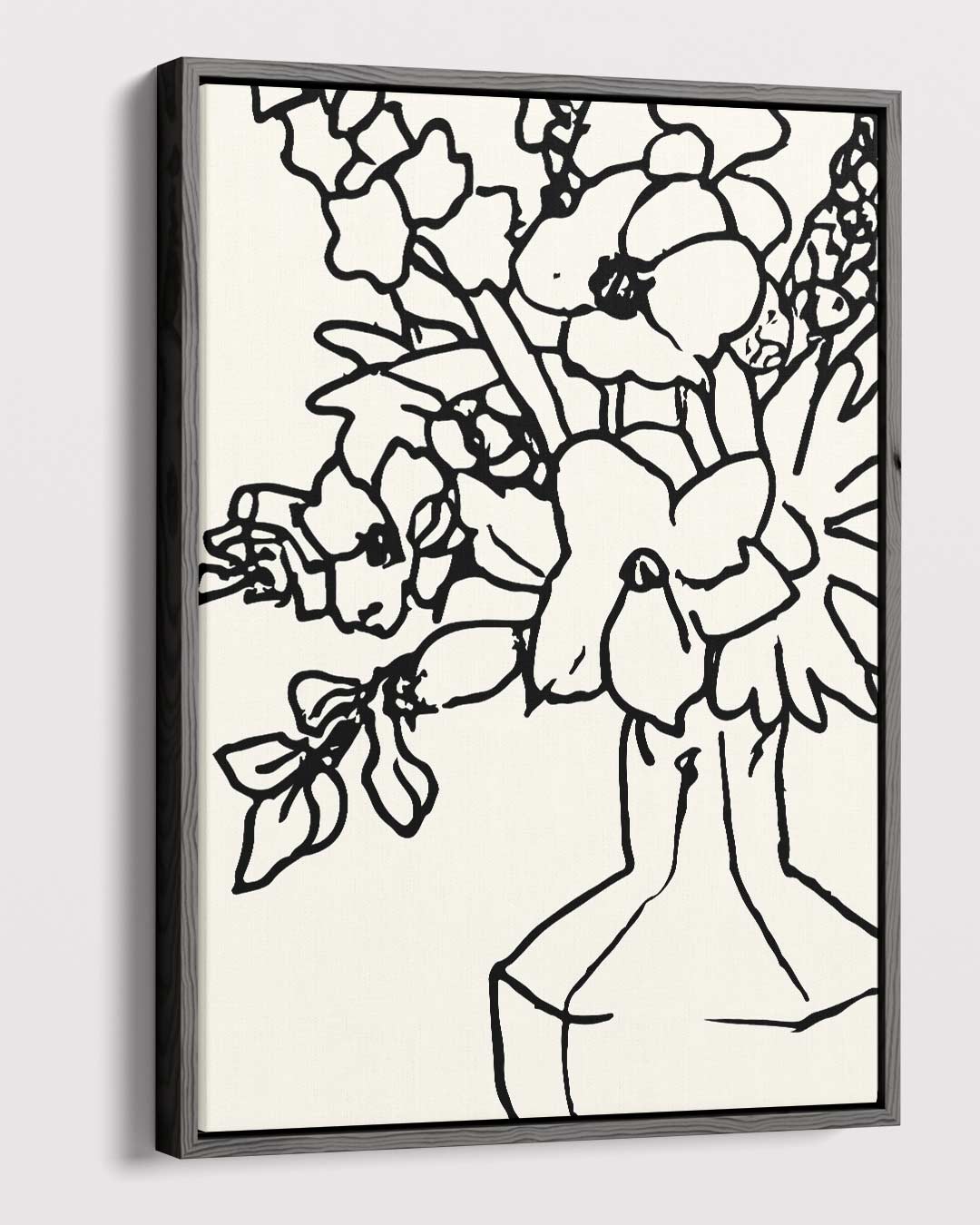 Bloemen in Lijn Kunstwerk-canvas-dibond-plexiglas-wanddecoratie-WallArtistic