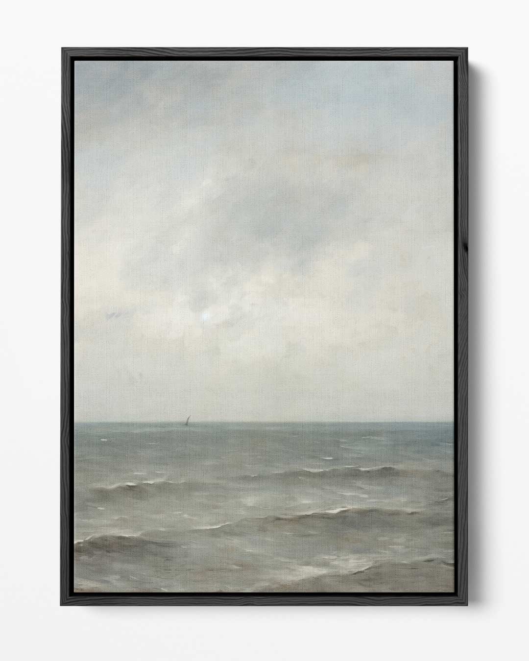 Rustige Zee onder Grijze Lucht Kunstwerk-canvas-dibond-plexiglas-wanddecoratie-WallArtistic