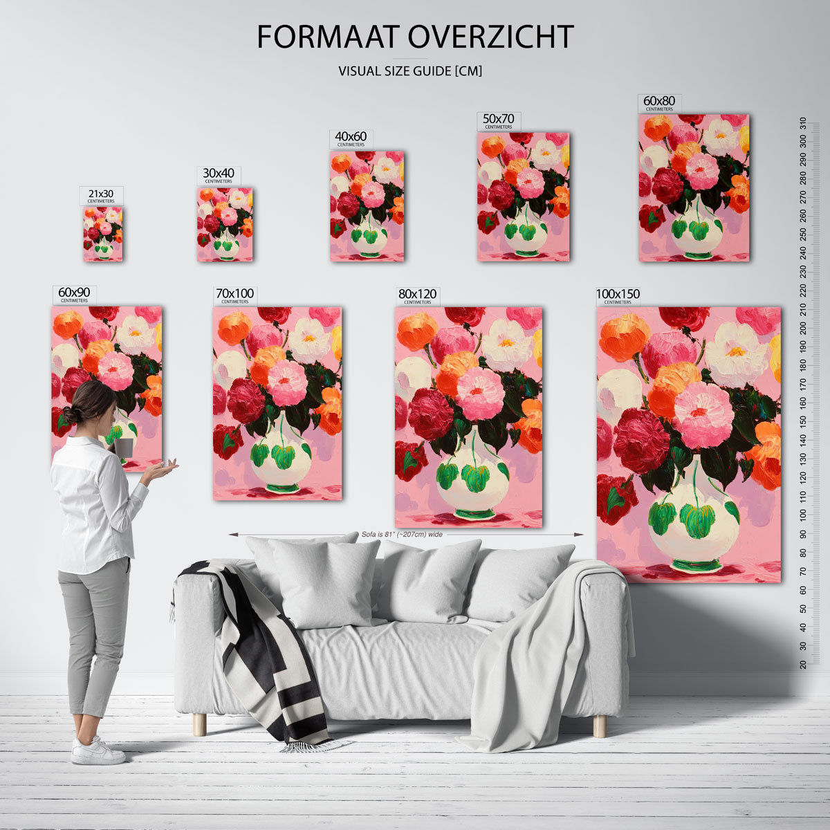 Bloemen in vaas Poster
